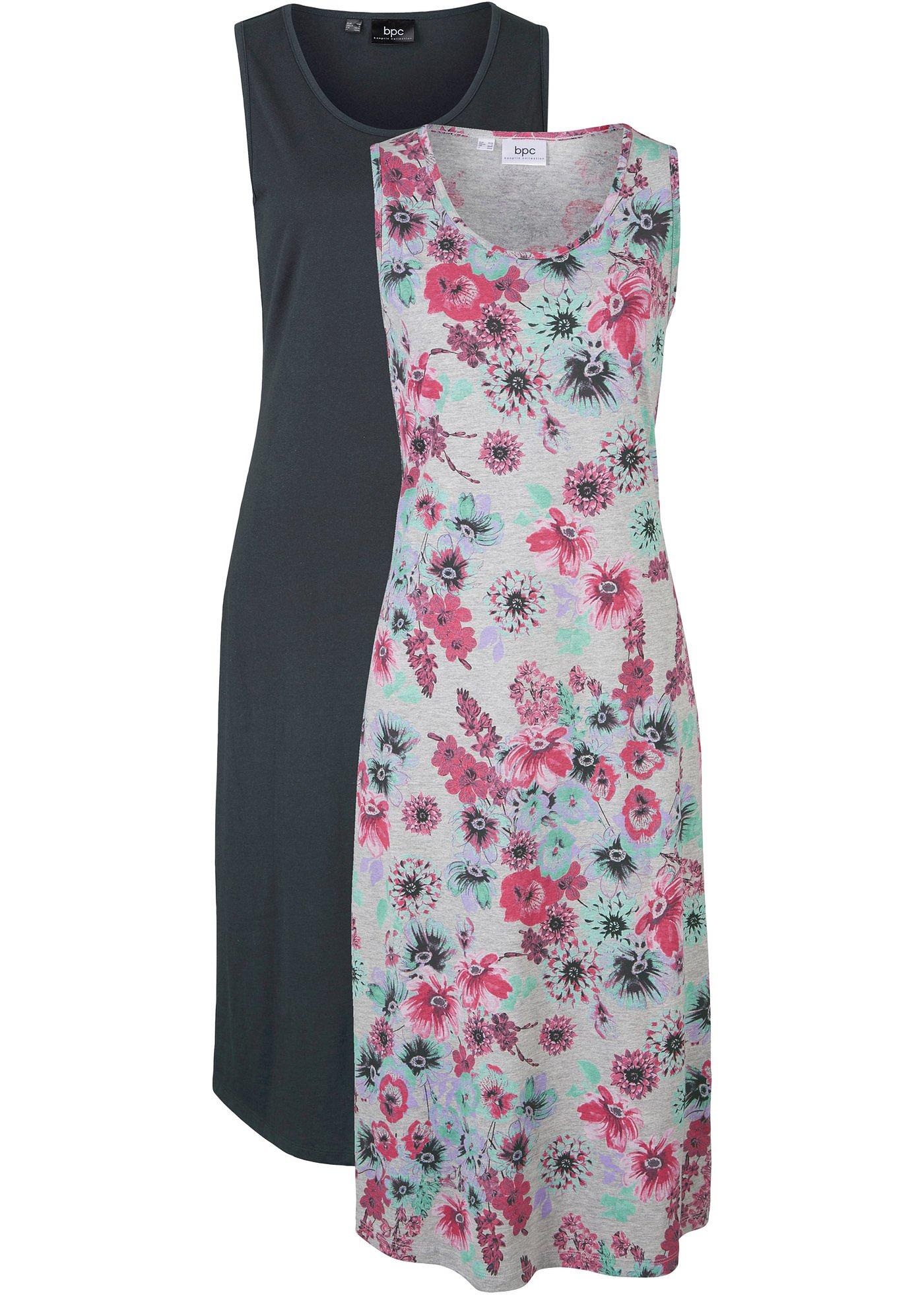 Lot de 2 robes en jersey, longueur midi