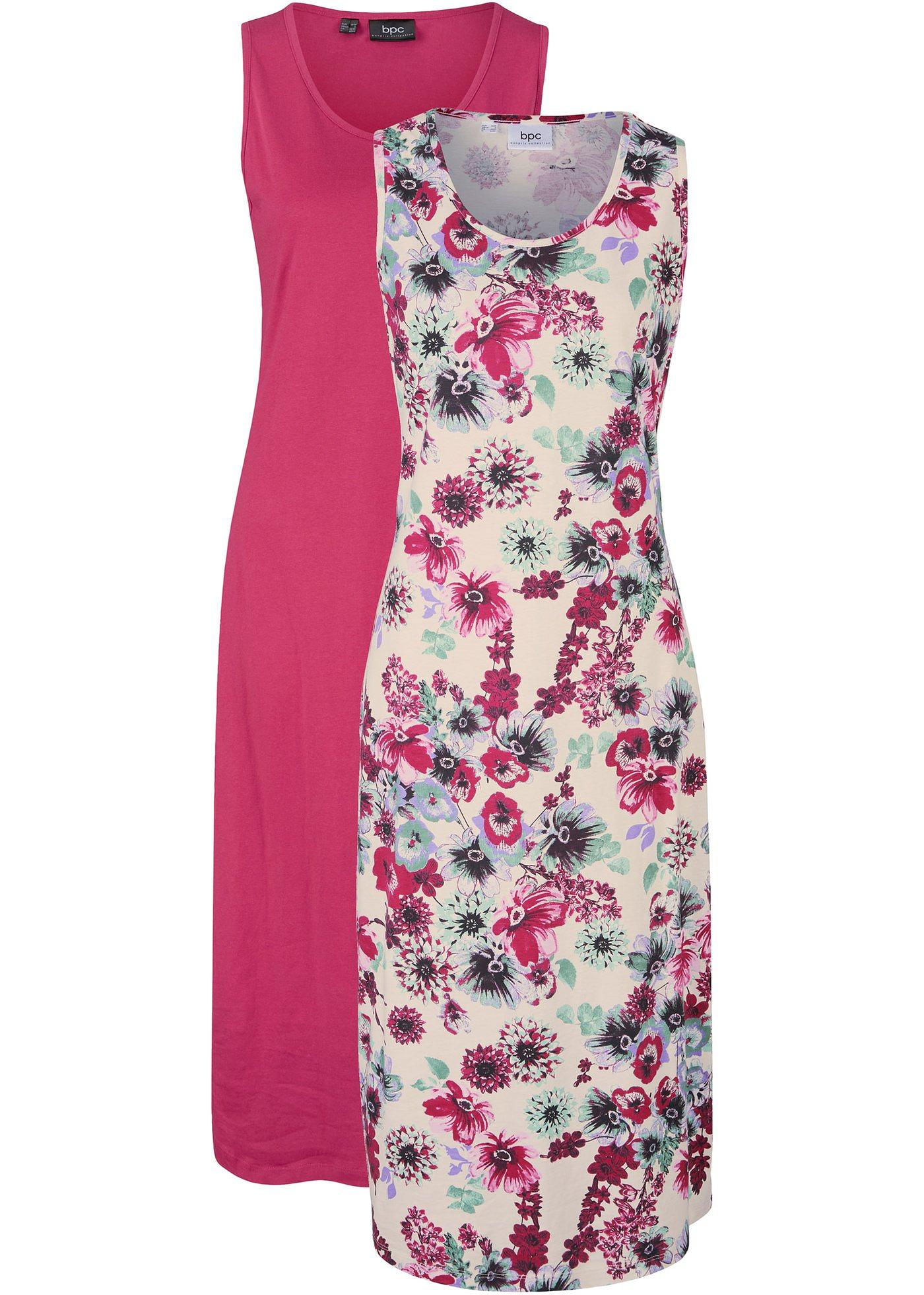 Lot de 2 robes en jersey, longueur midi