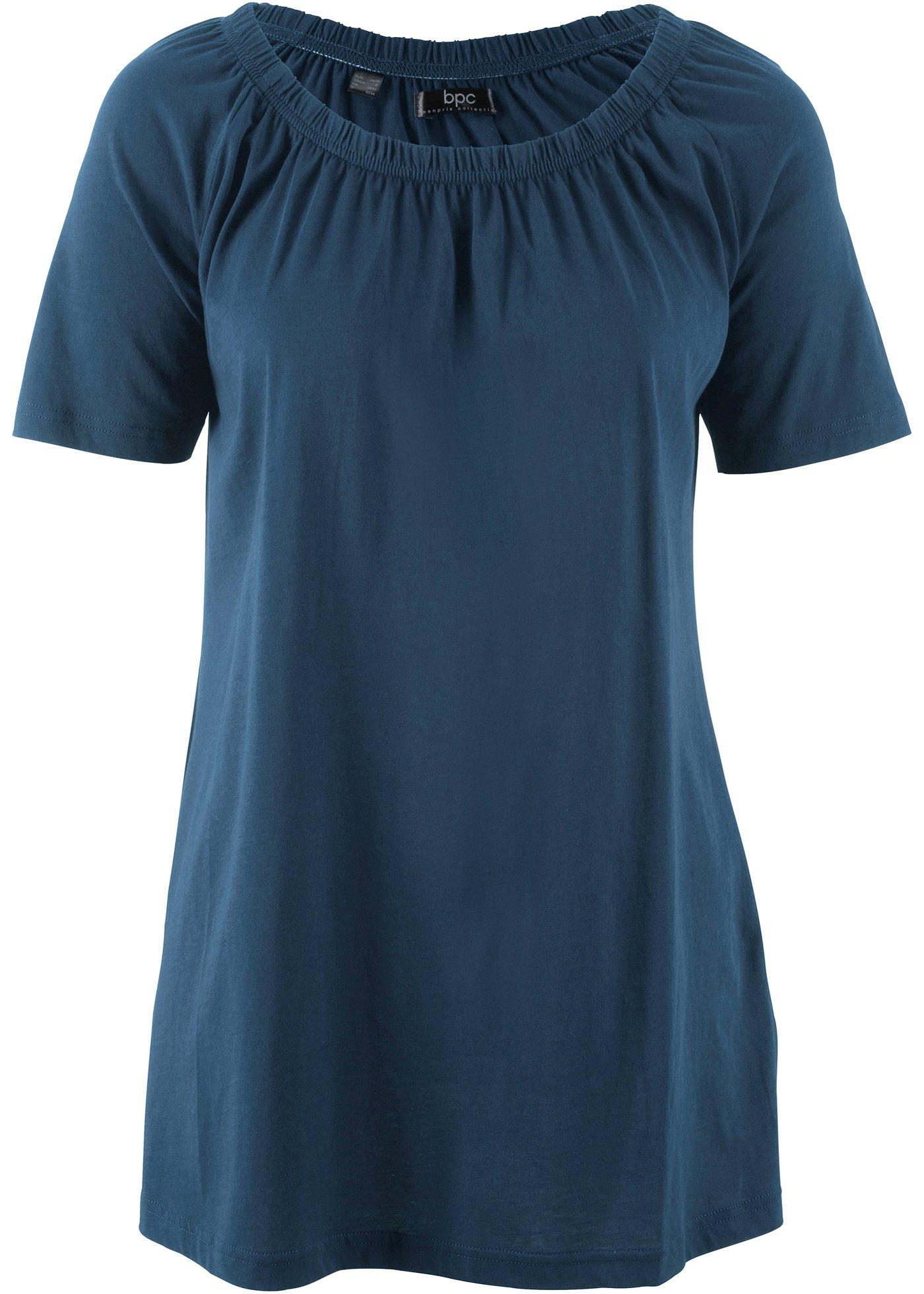 T-shirt avec encolure élastiquée