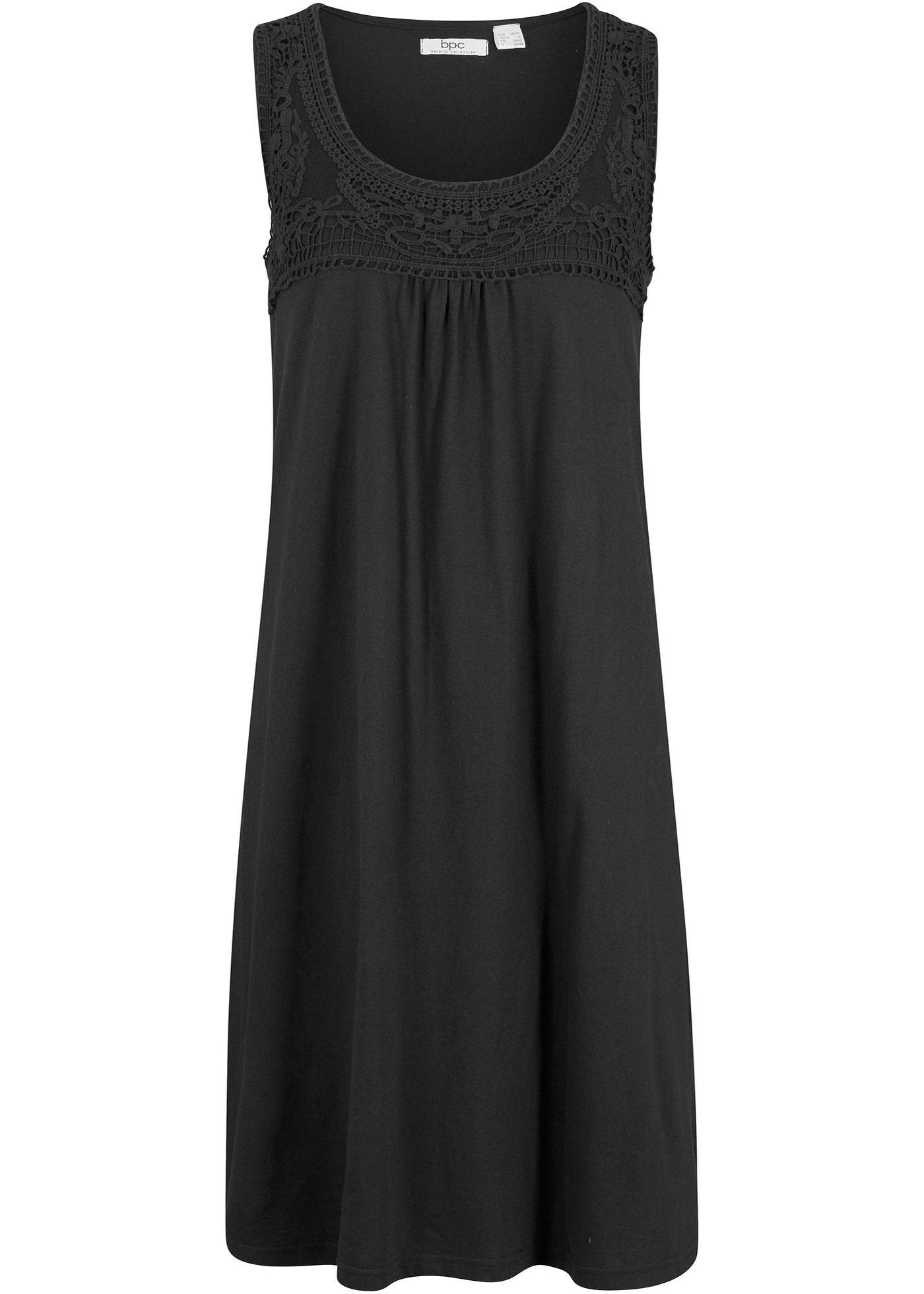 Robe en coton à dentelle, sans manches