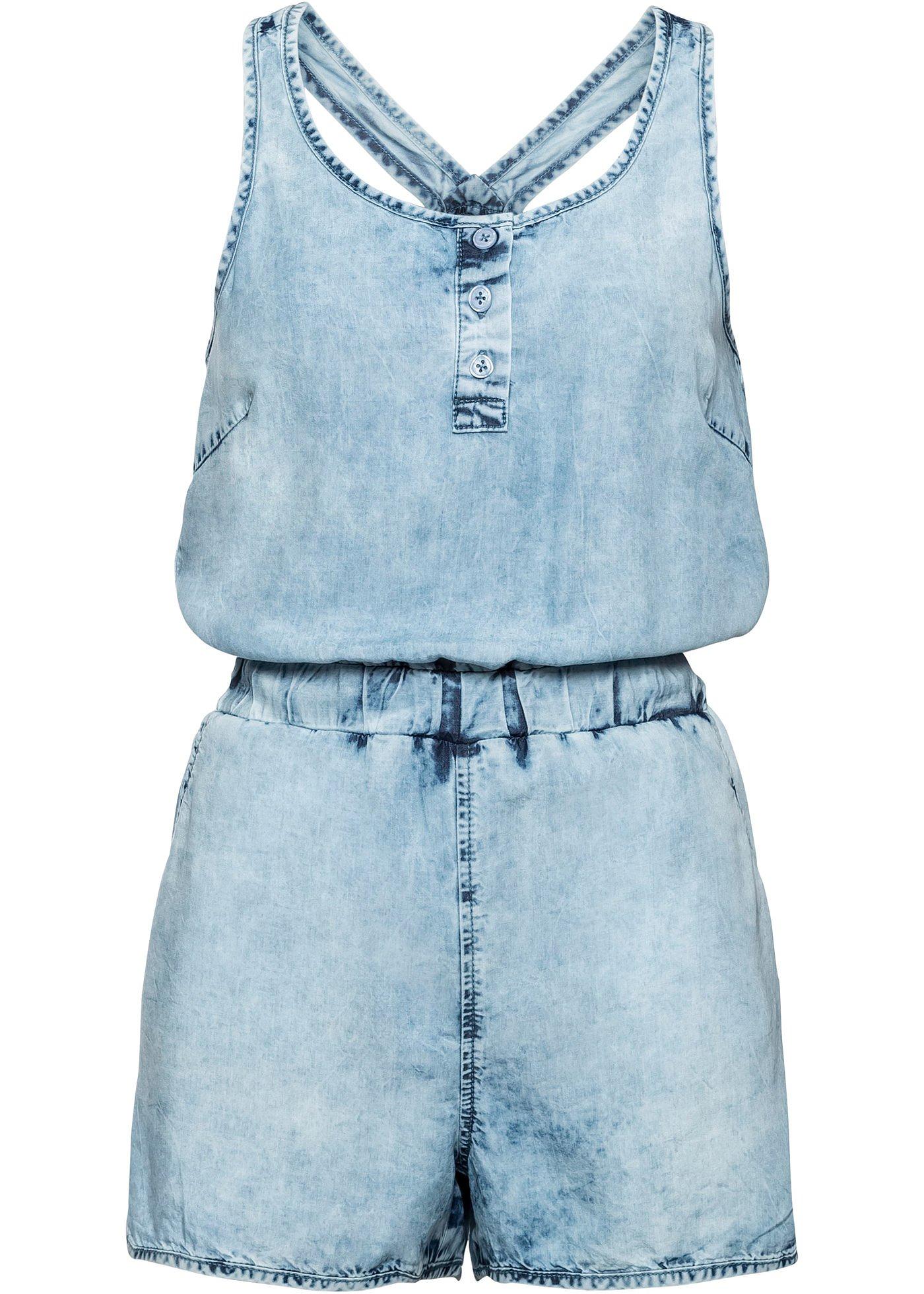 Combi short en jean estivale en TENCEL™Lyocell