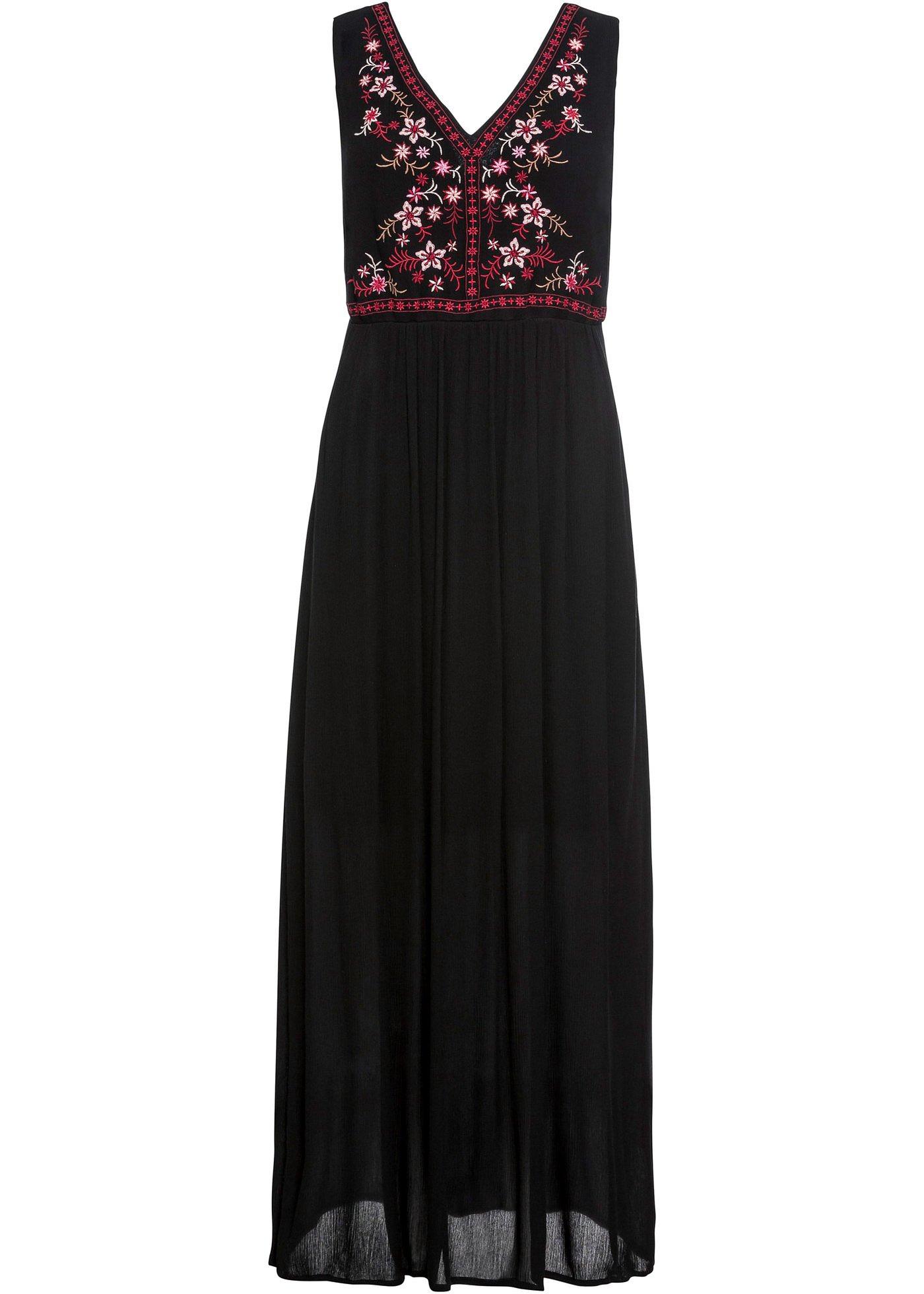 Robe longue à broderie