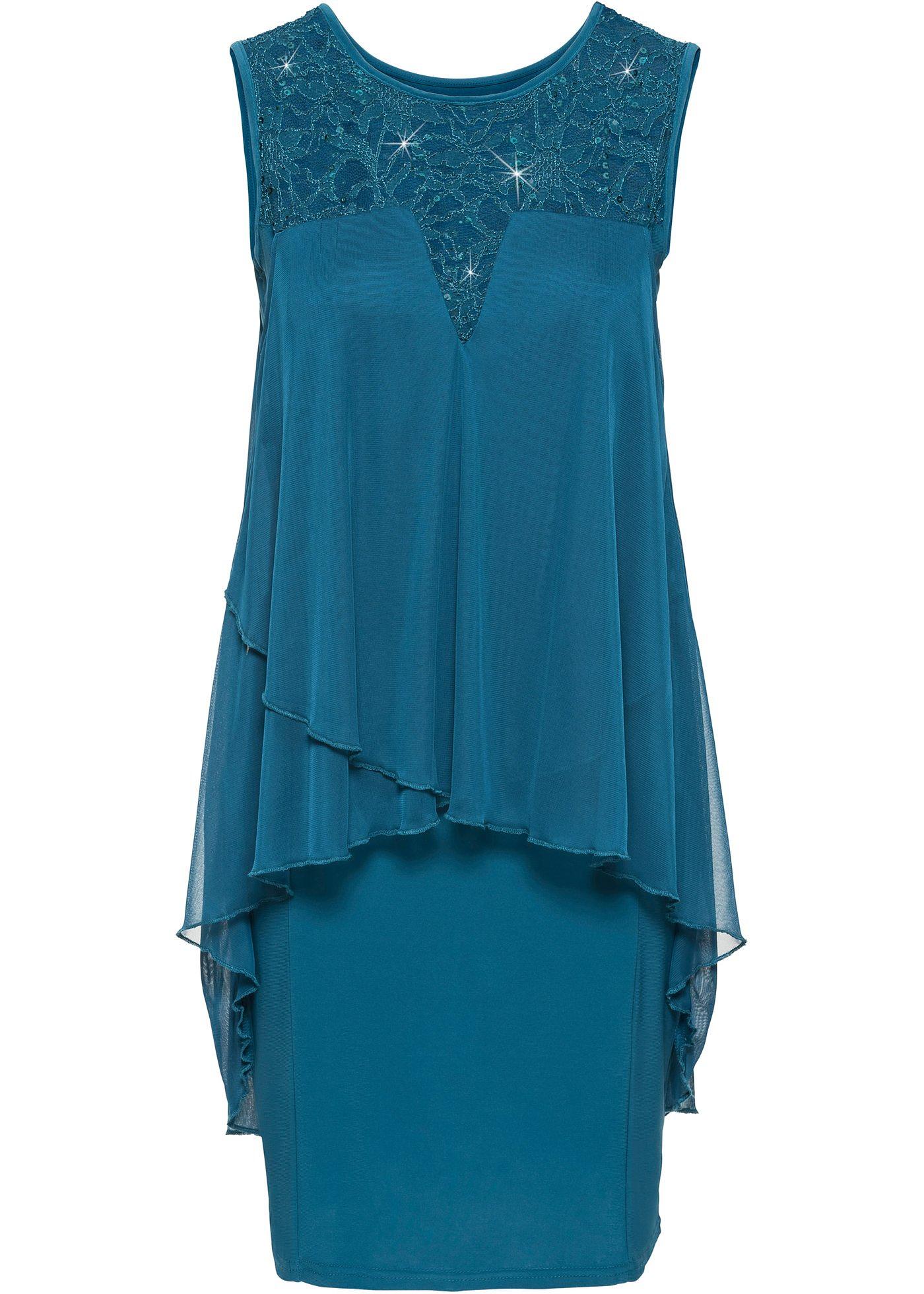 Robe en jersey et chiffon