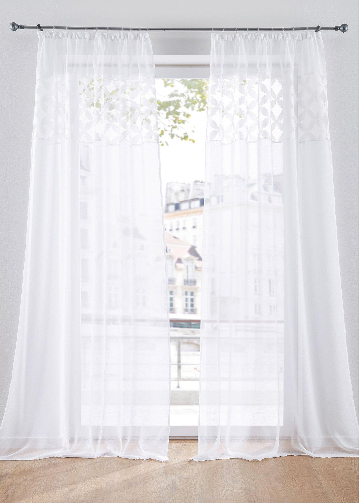 Voilage à motif dévoré (1 pce.)