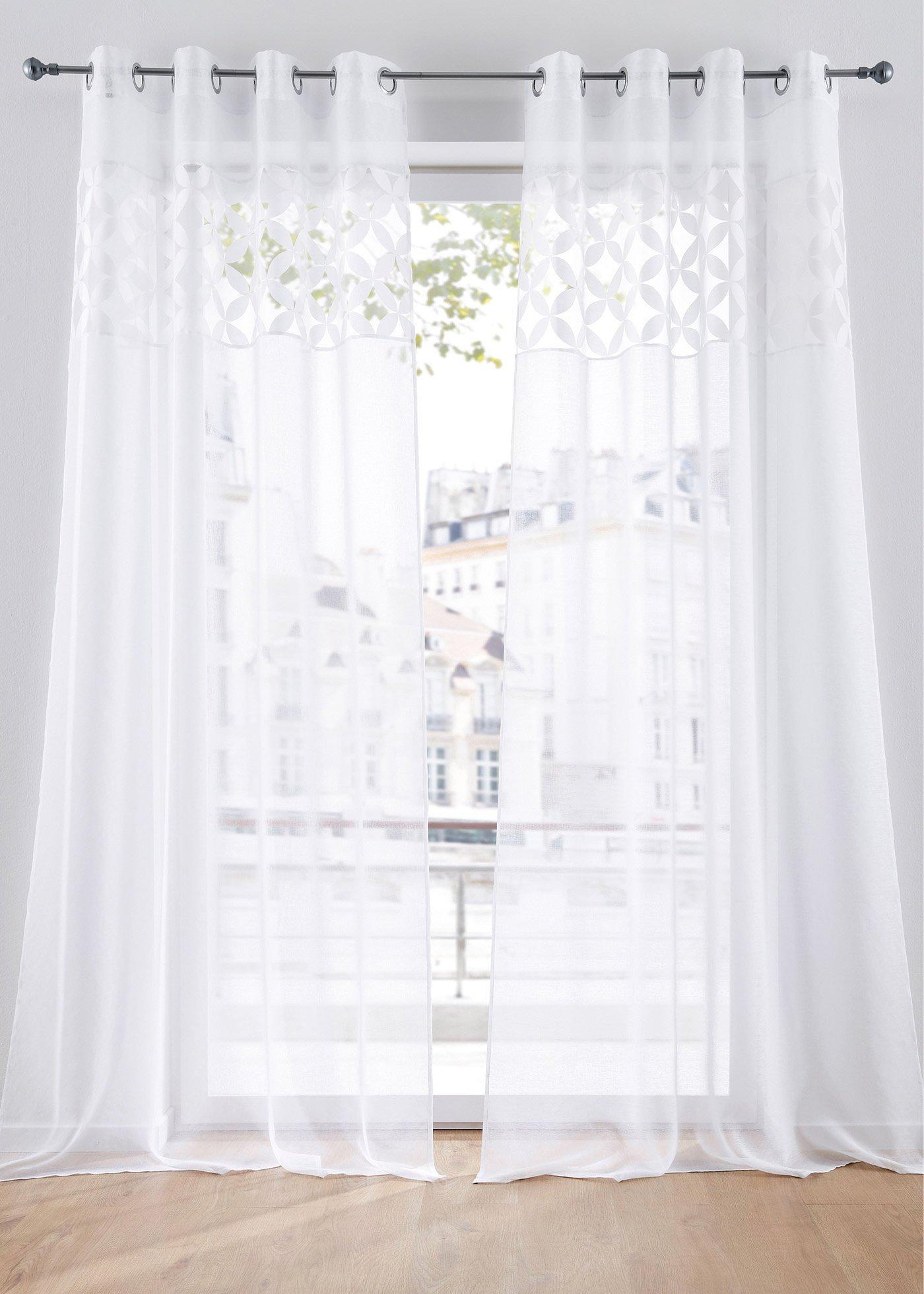 Voilage à motif dévoré (1 pce.)