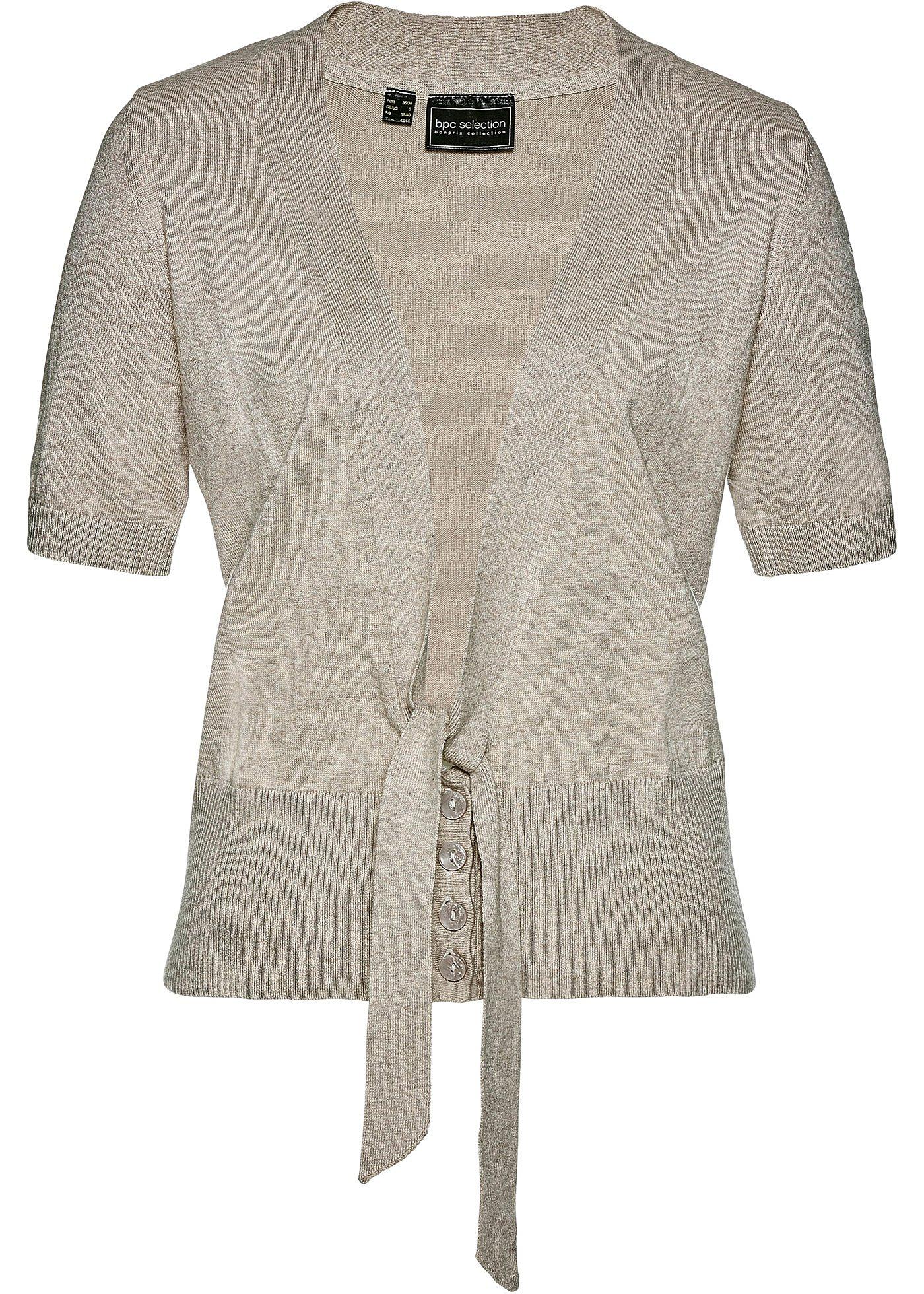 Gilet court noué en maille