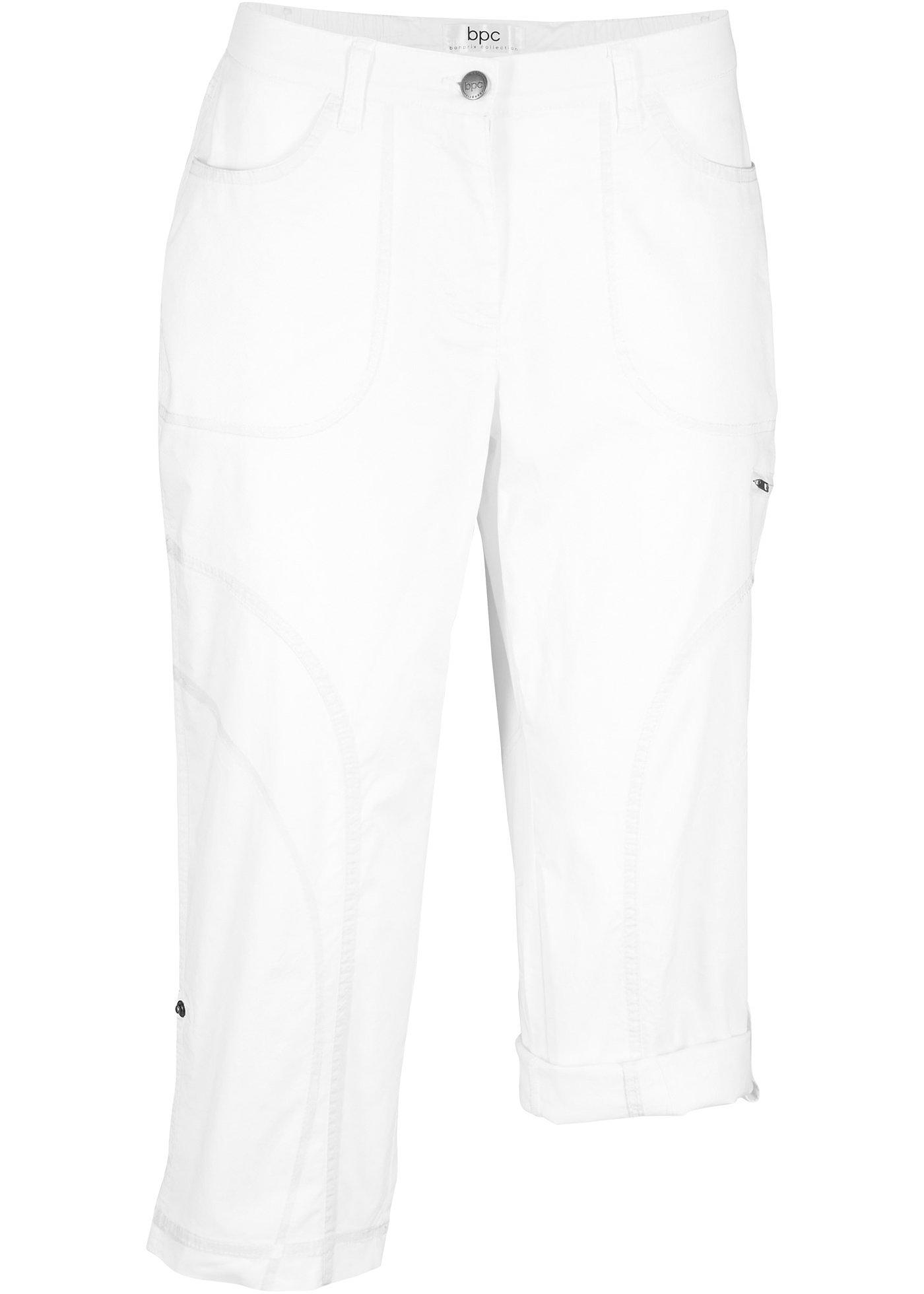 Pantalon coton cargo paper touch à empiècement taille confortable