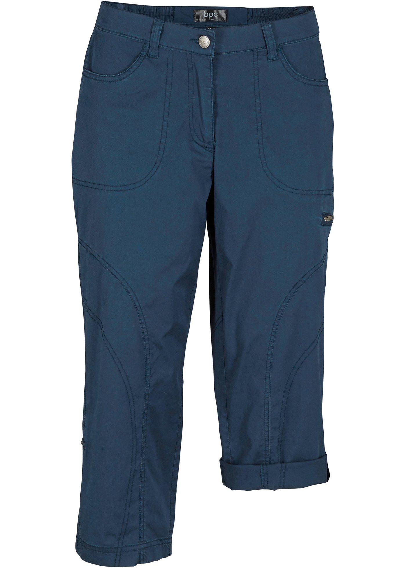 Pantalon coton cargo paper touch à empiècement taille confortable