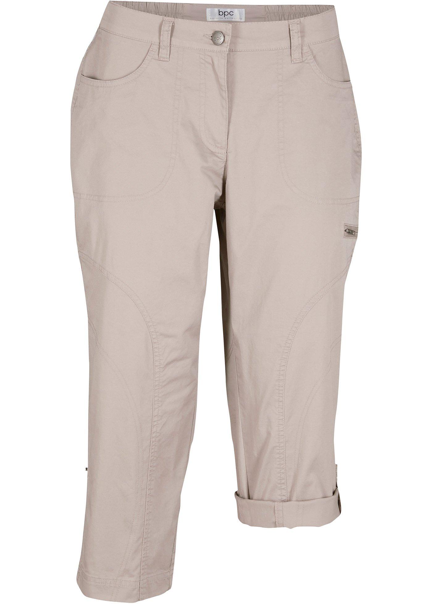 Pantalon coton cargo paper touch à empiècement taille confortable