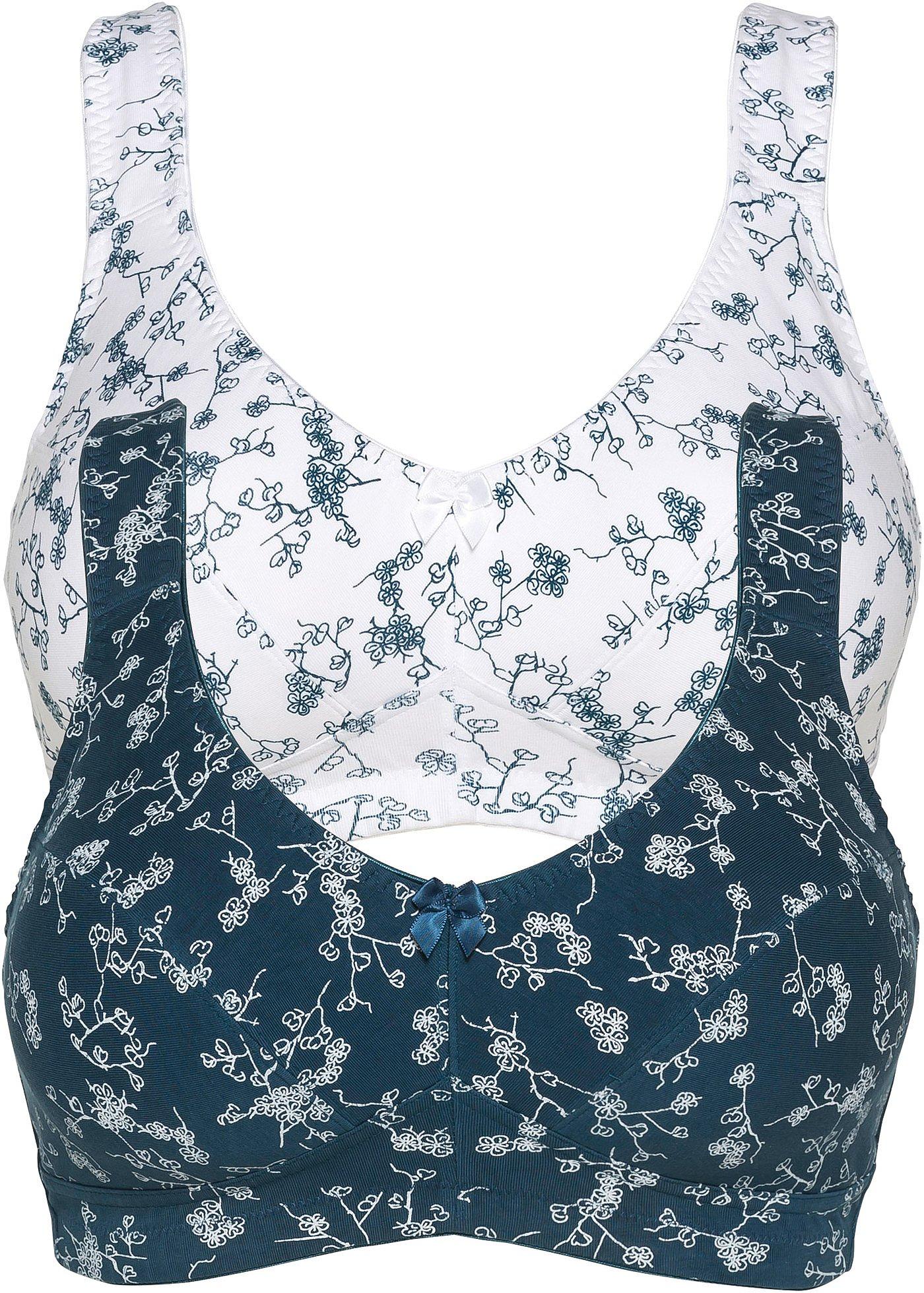 Lot de 2 soutiens-gorge sans armatures avec coton bio