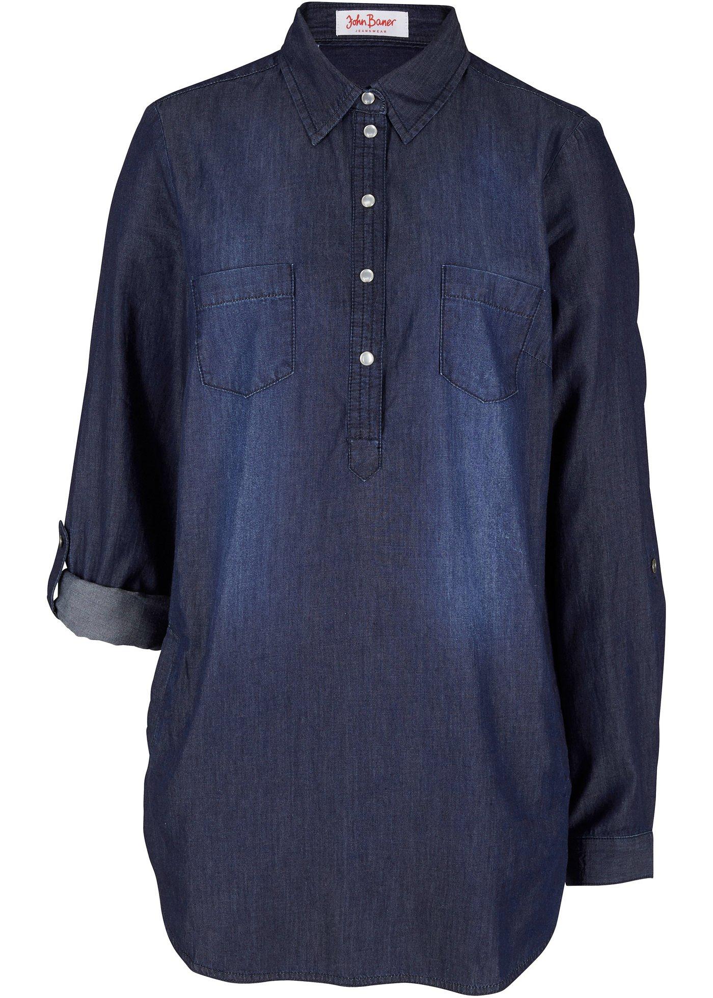 Tunique en jean, manches longues