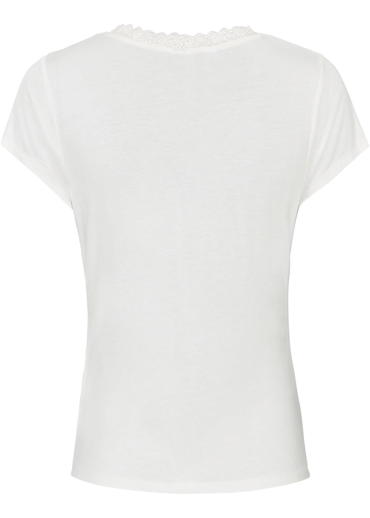 T-shirt à empiècement dentelle