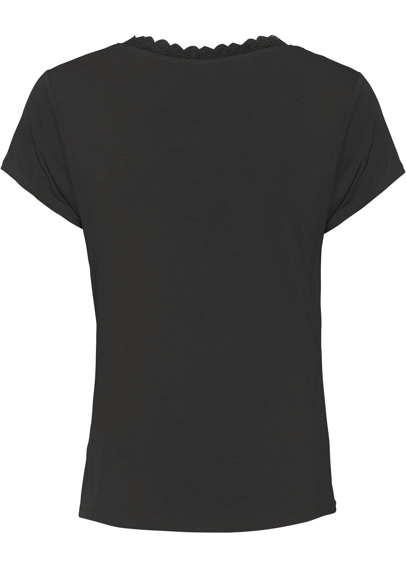 T-shirt à empiècement dentelle