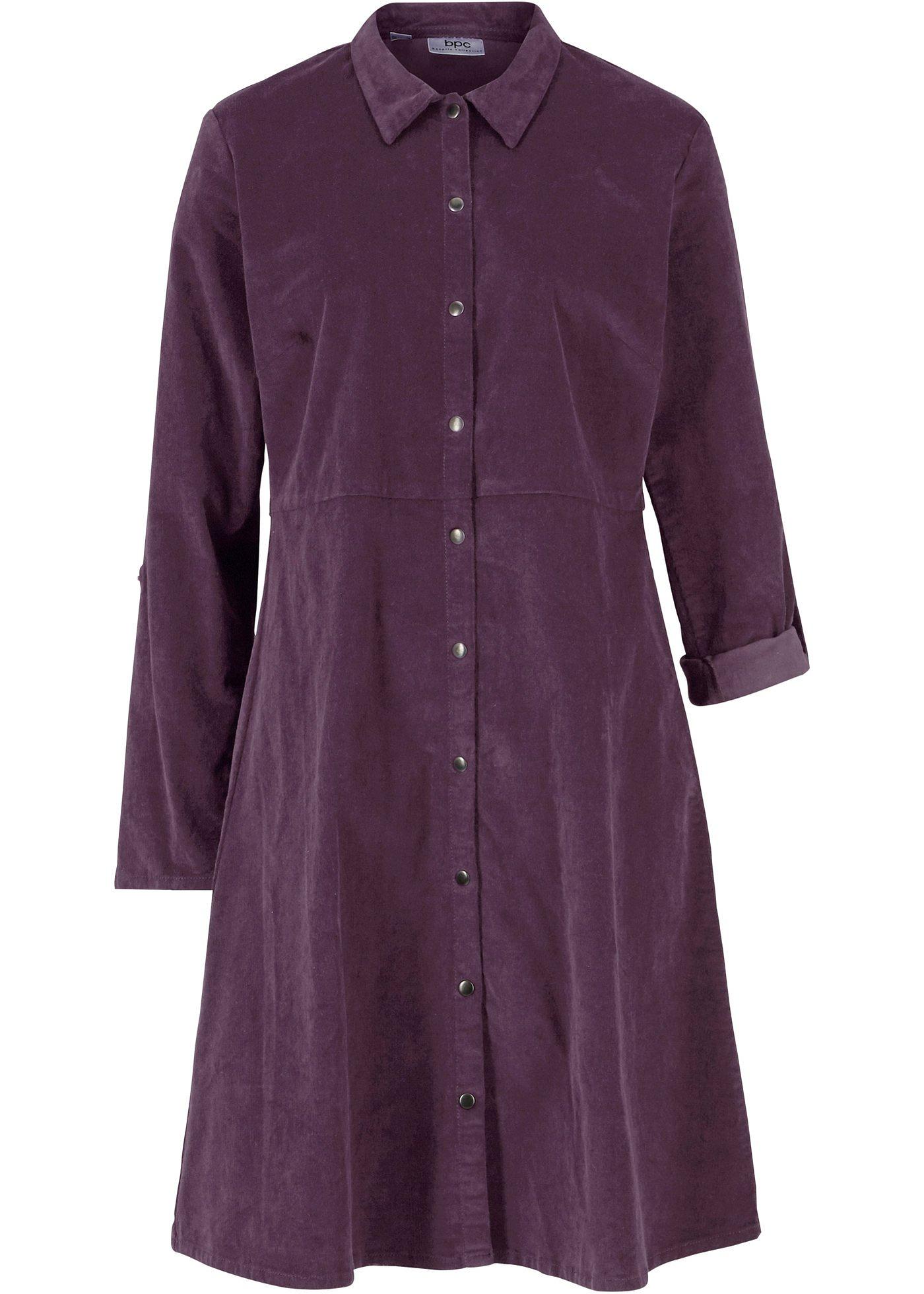 Robe en velours côtelé extensible