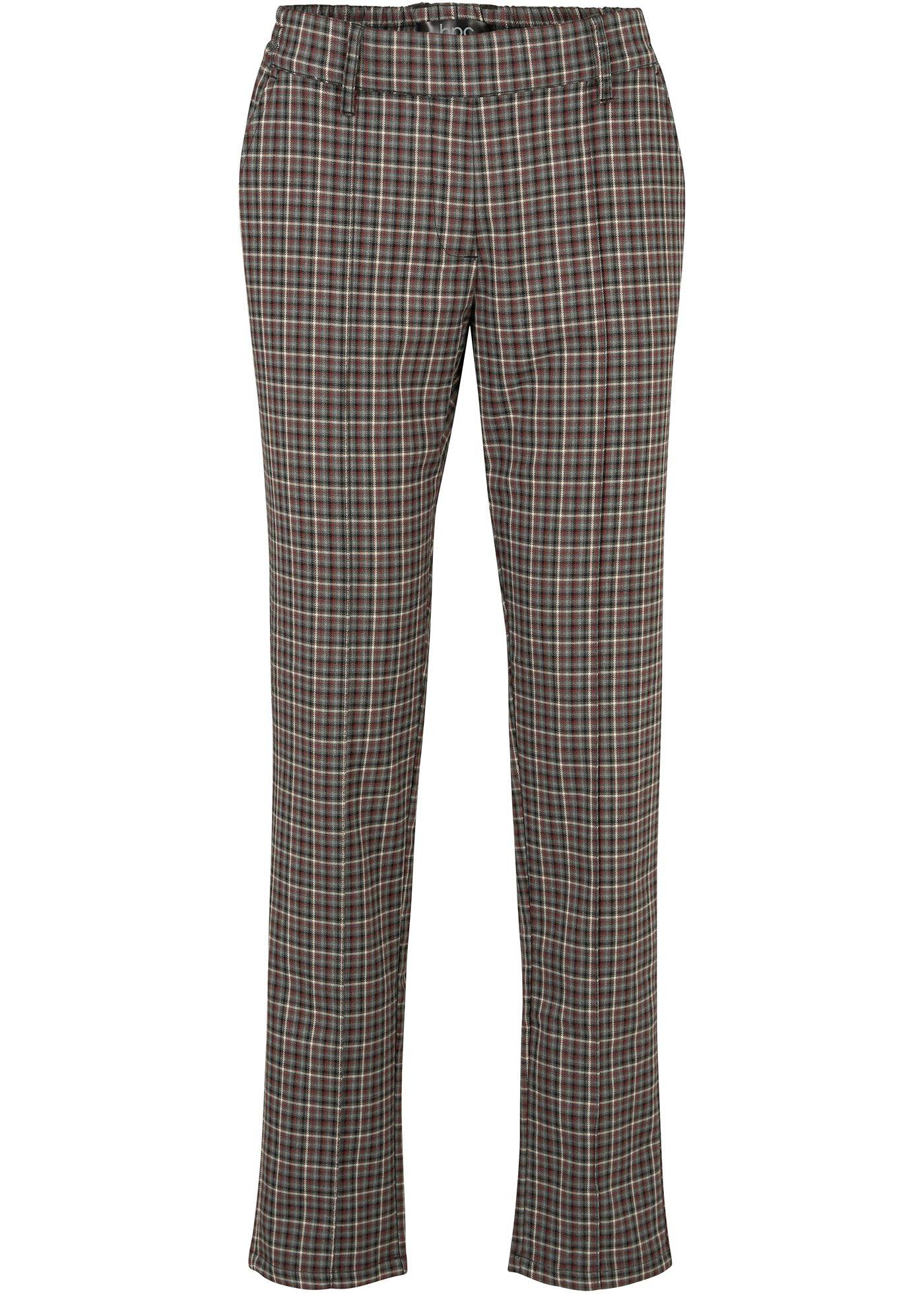 Pantalon taille extensible à carreaux