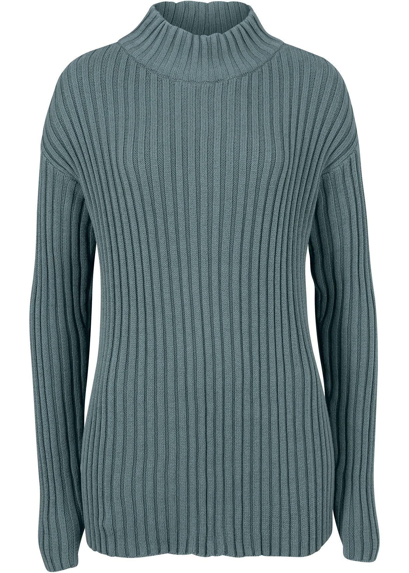 Pull coton à col haut