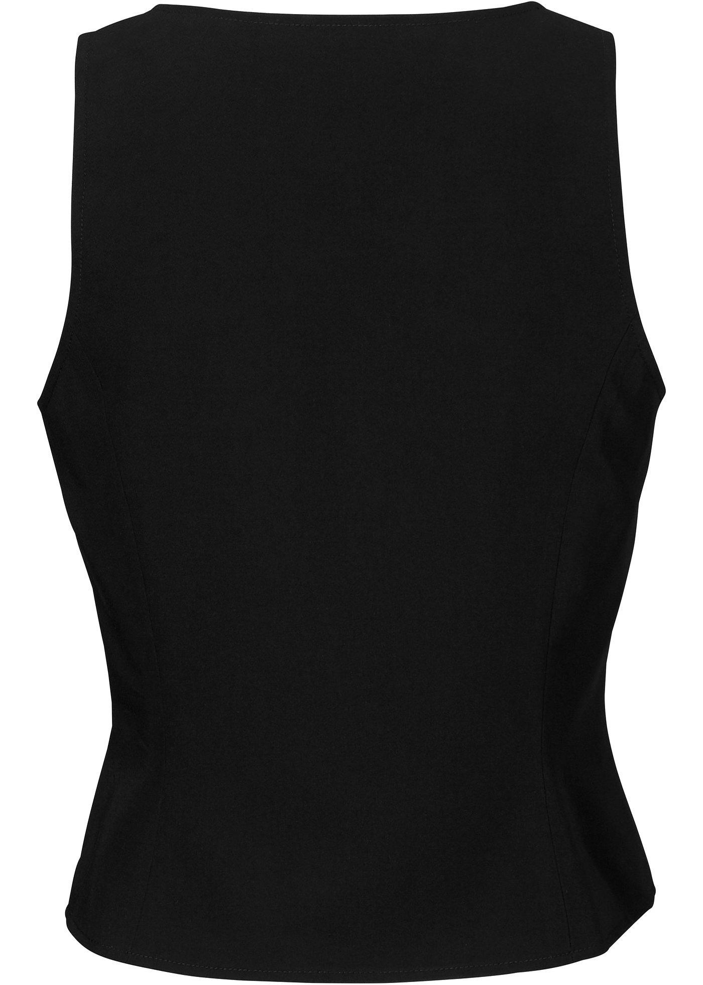 Gilet court sans manches à boutons