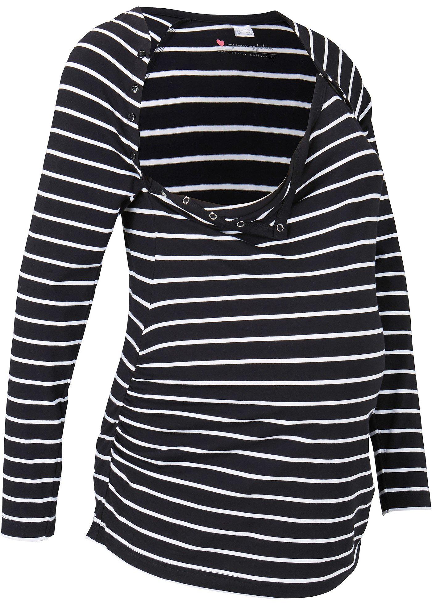 T-shirt de grossesse / d'allaitement avec boutons-pression