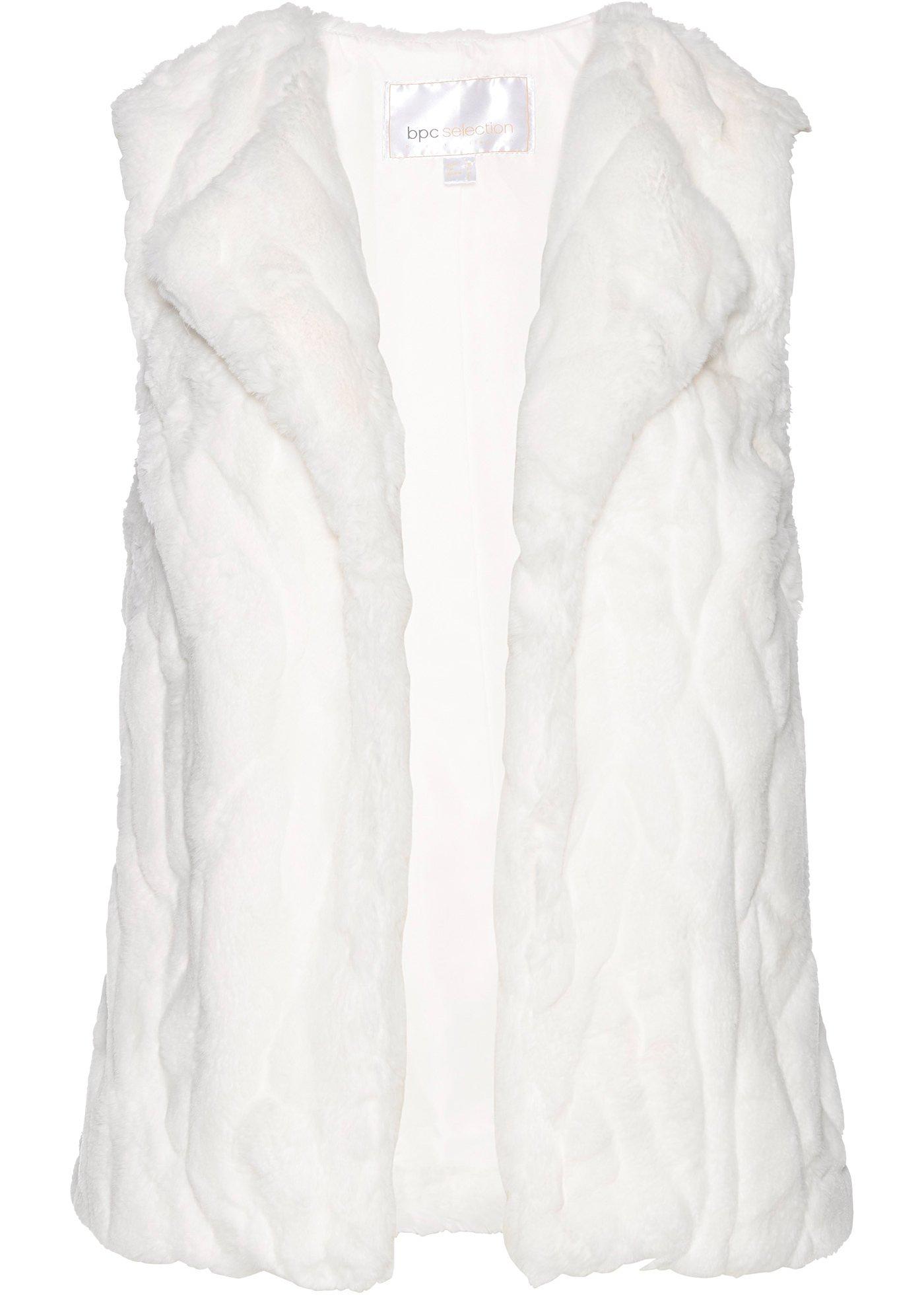 Gilet sans manches synthétique imitation fourrure