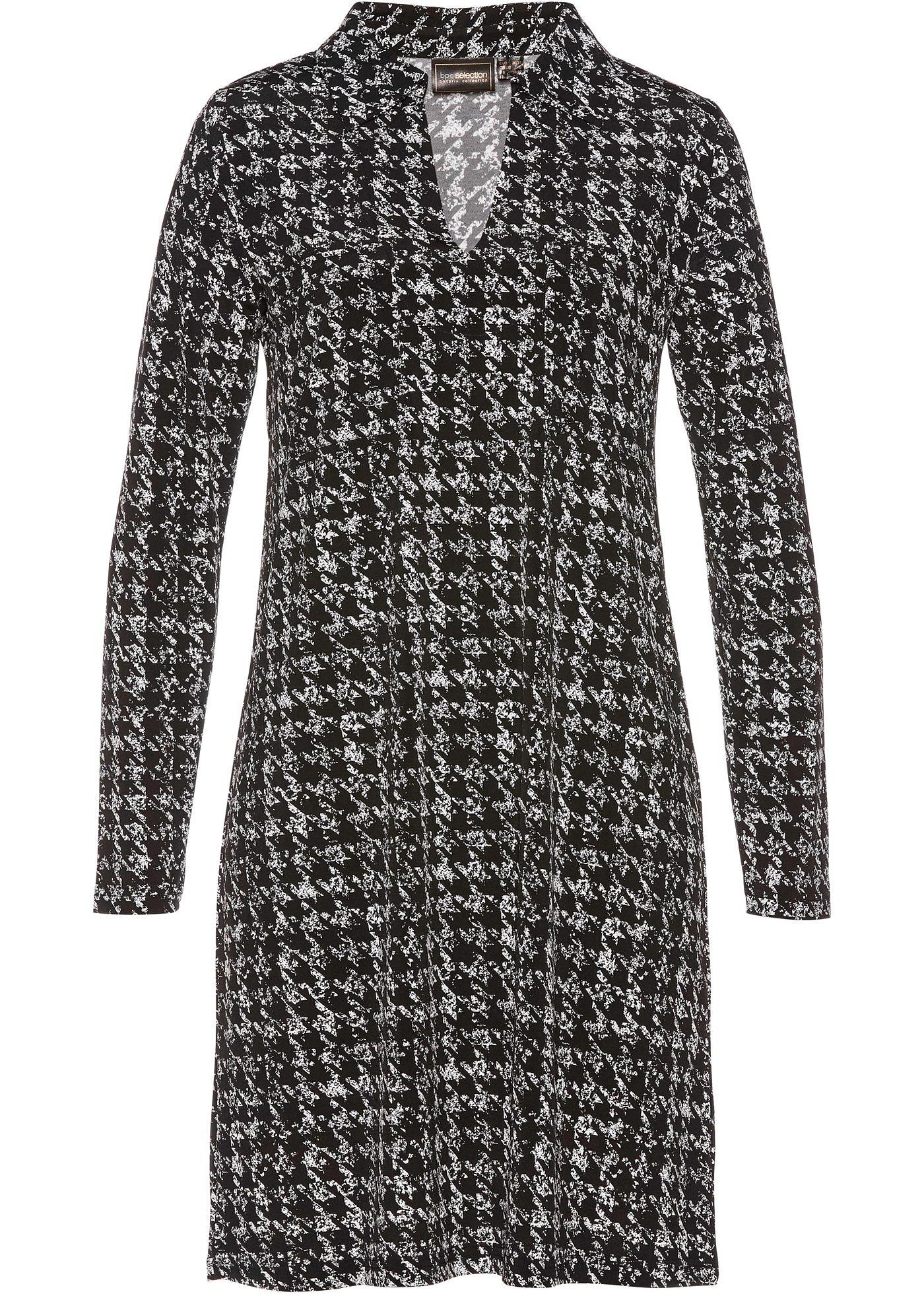 Robe à imprimé pied-de-coq