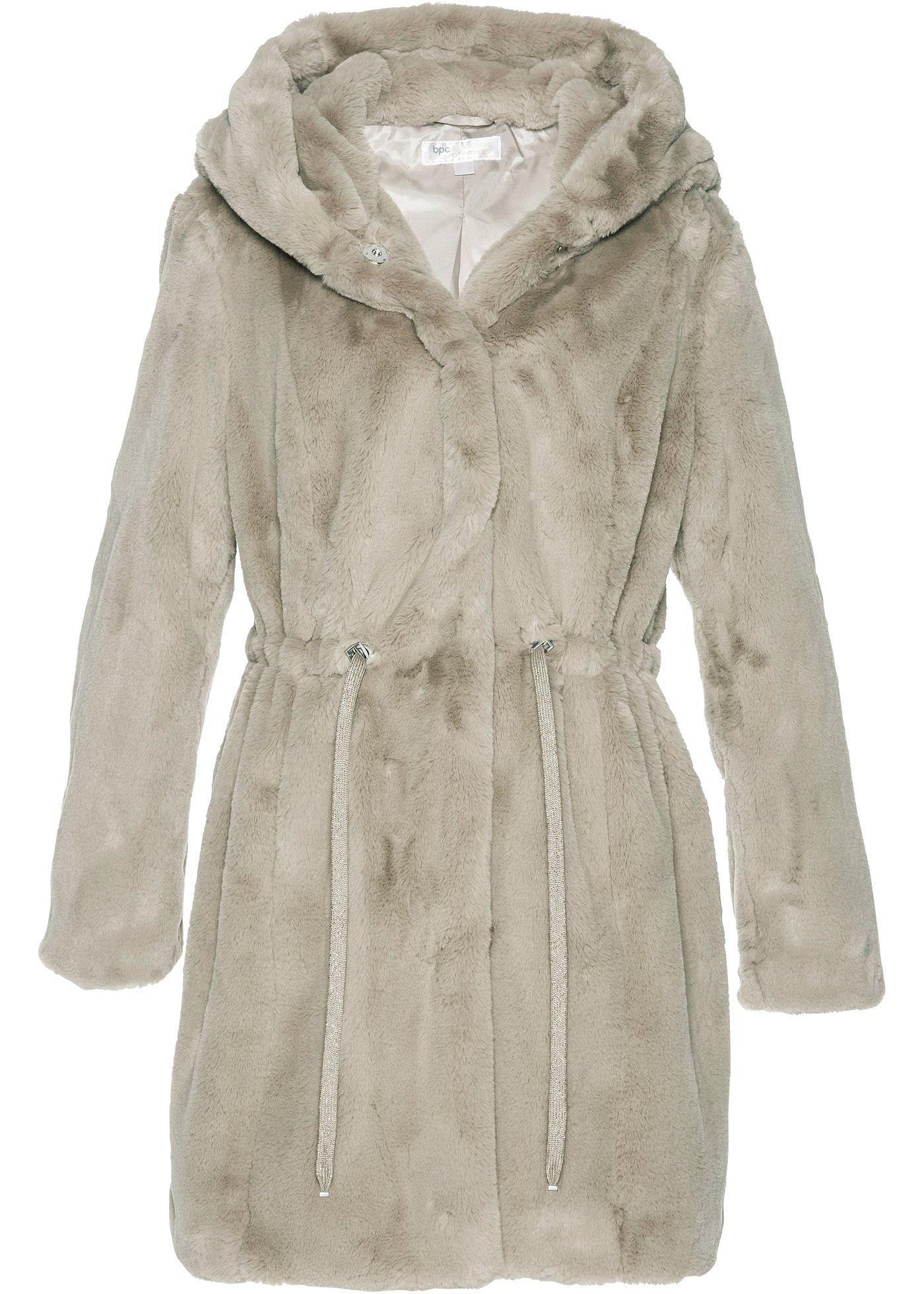 Manteau synthétique imitation fourrure