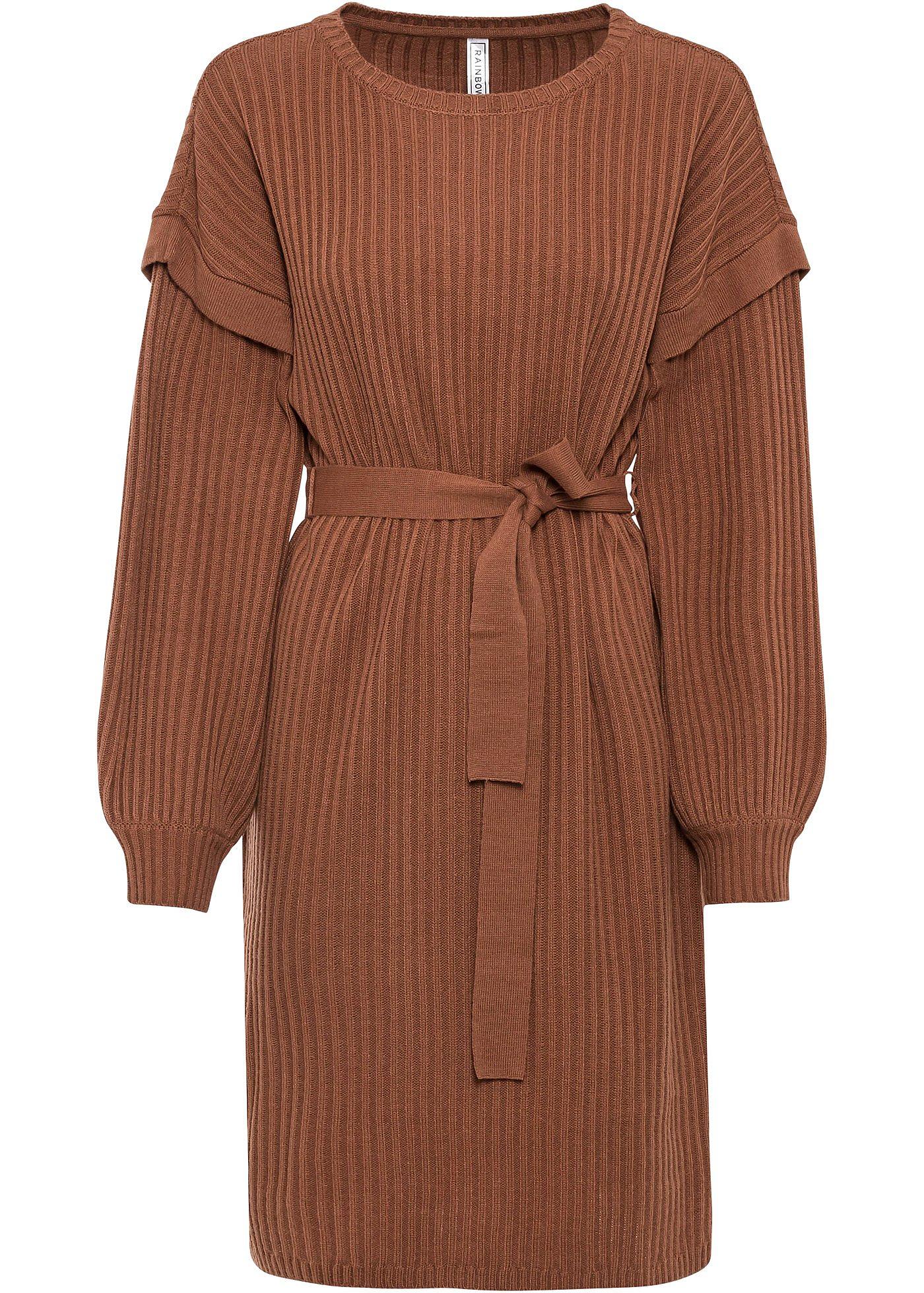 Robe en maille avec lien à nouer