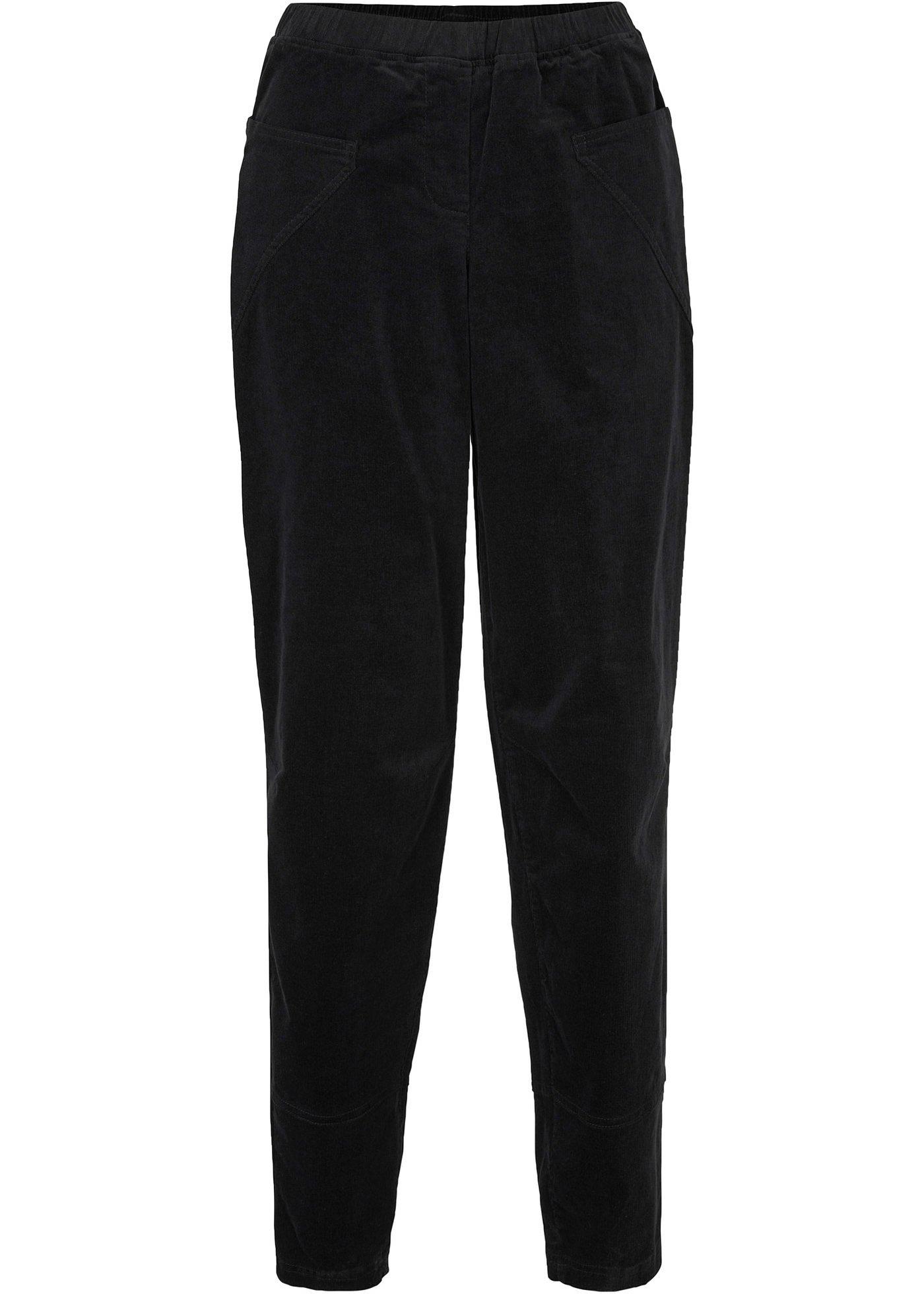 Pantalon velours côtelé large à taille confortable