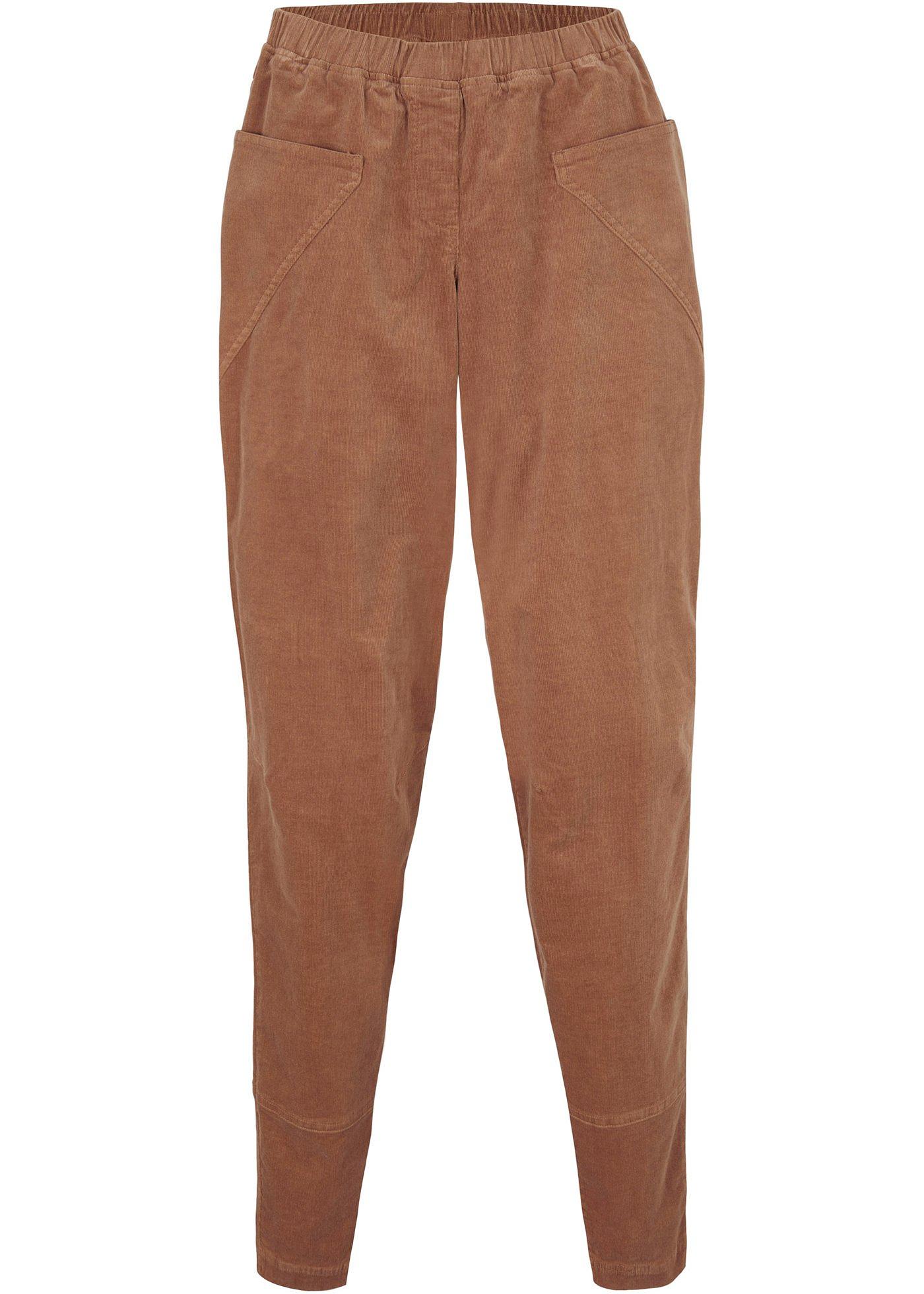 Pantalon velours côtelé large à taille confortable