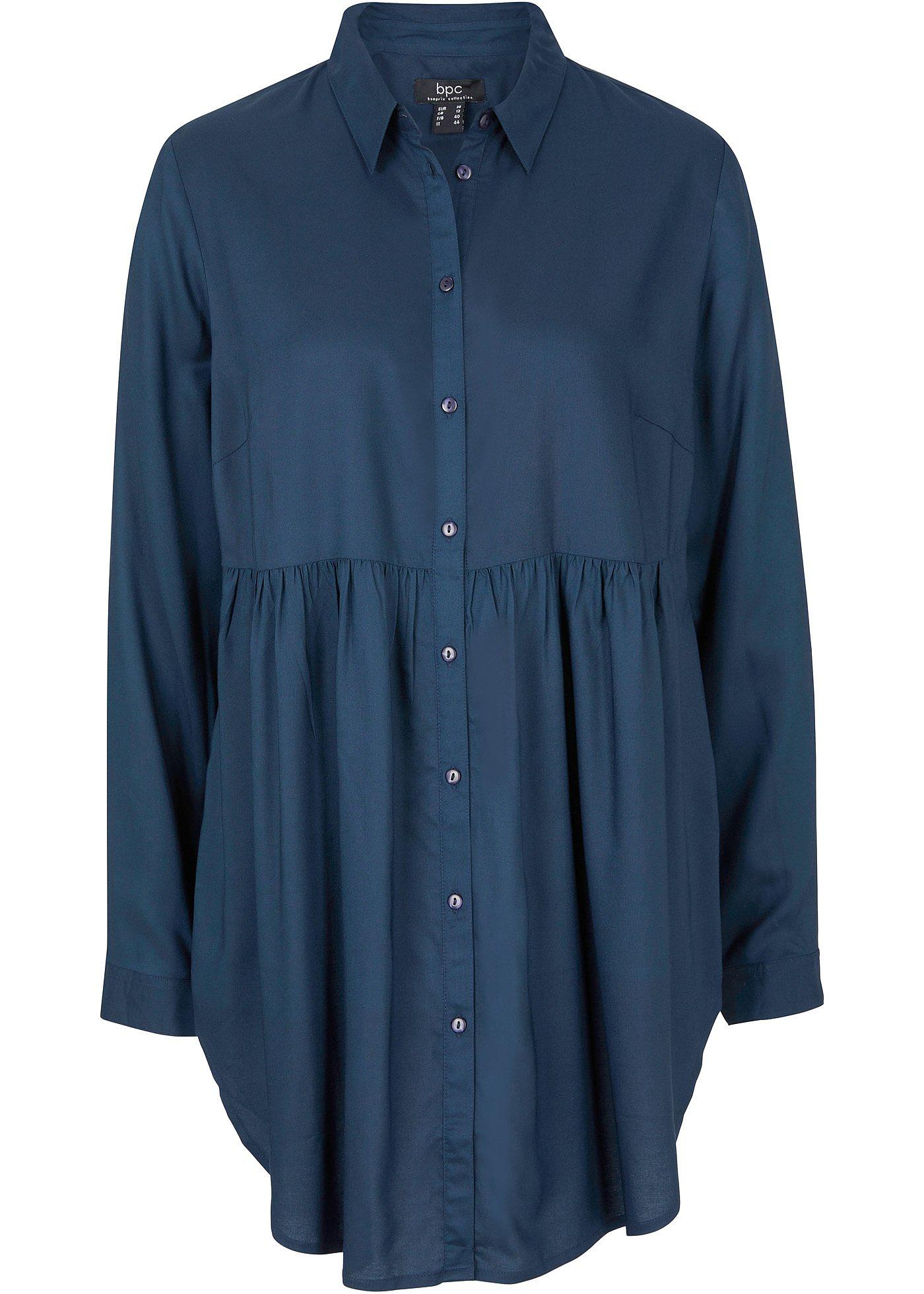 Image de Chemisier long avec patte de boutonnage en viscose
