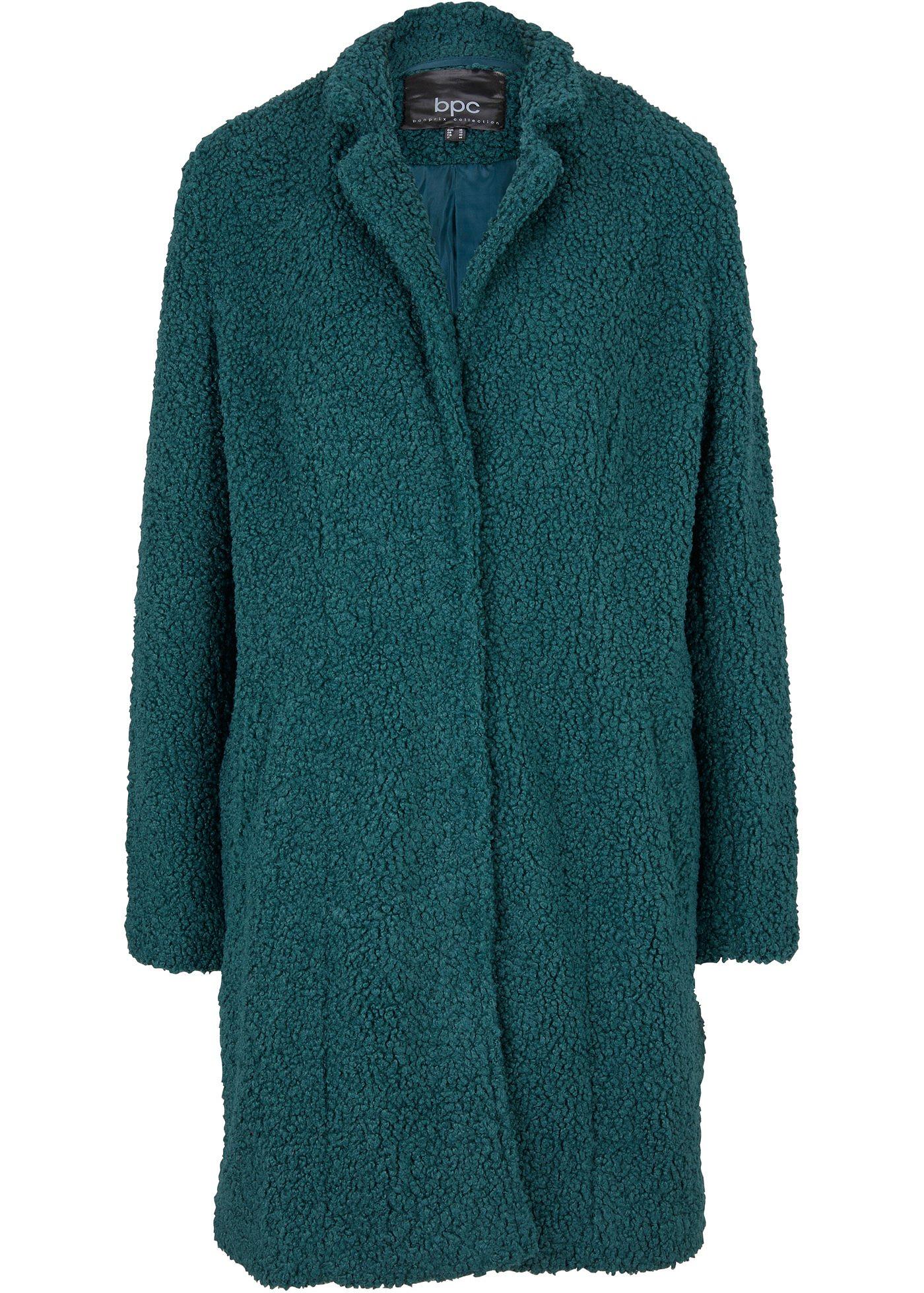 Manteau court en fourrure peluche
