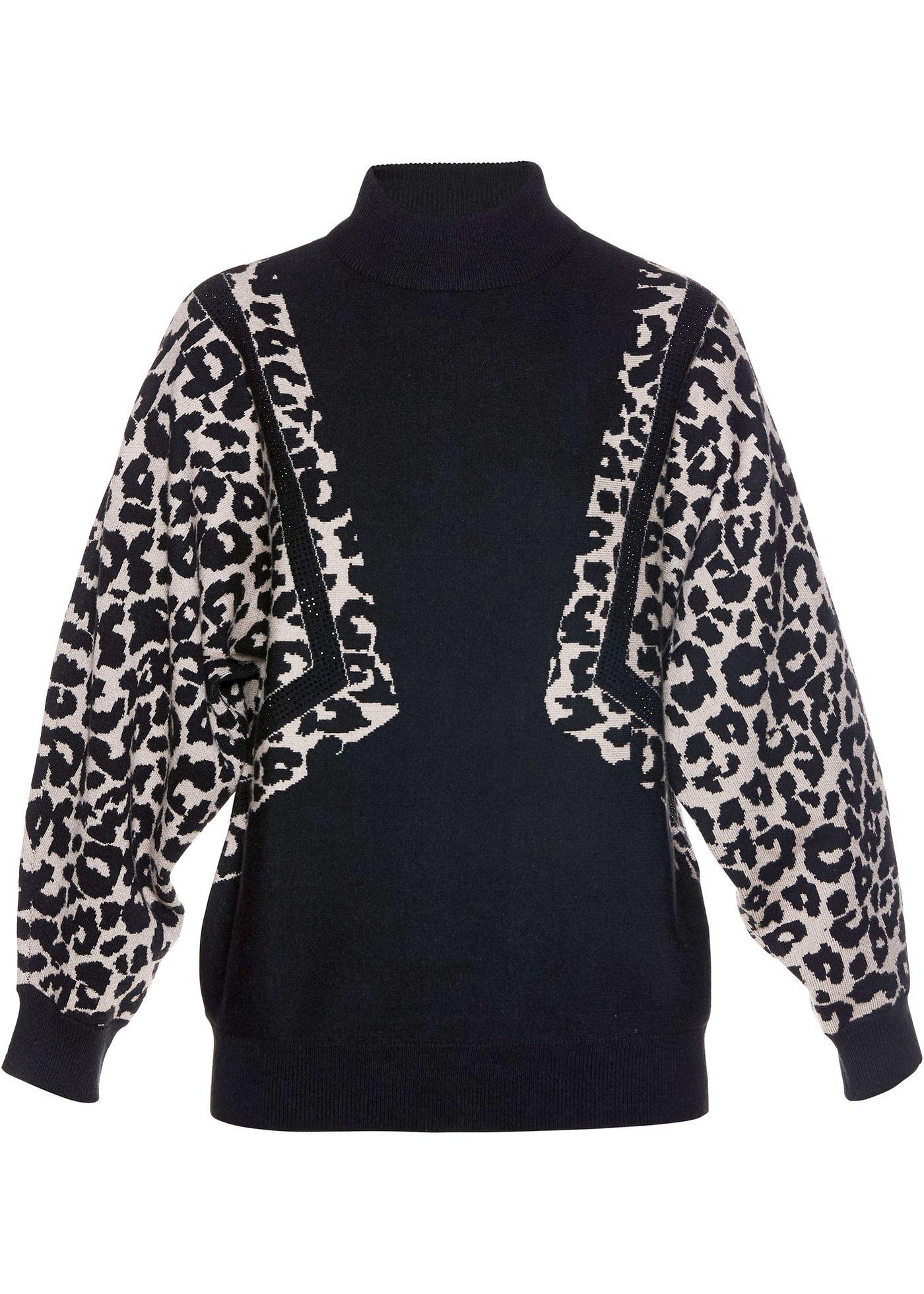 Pull avec polyester recyclé et pierres brillantes