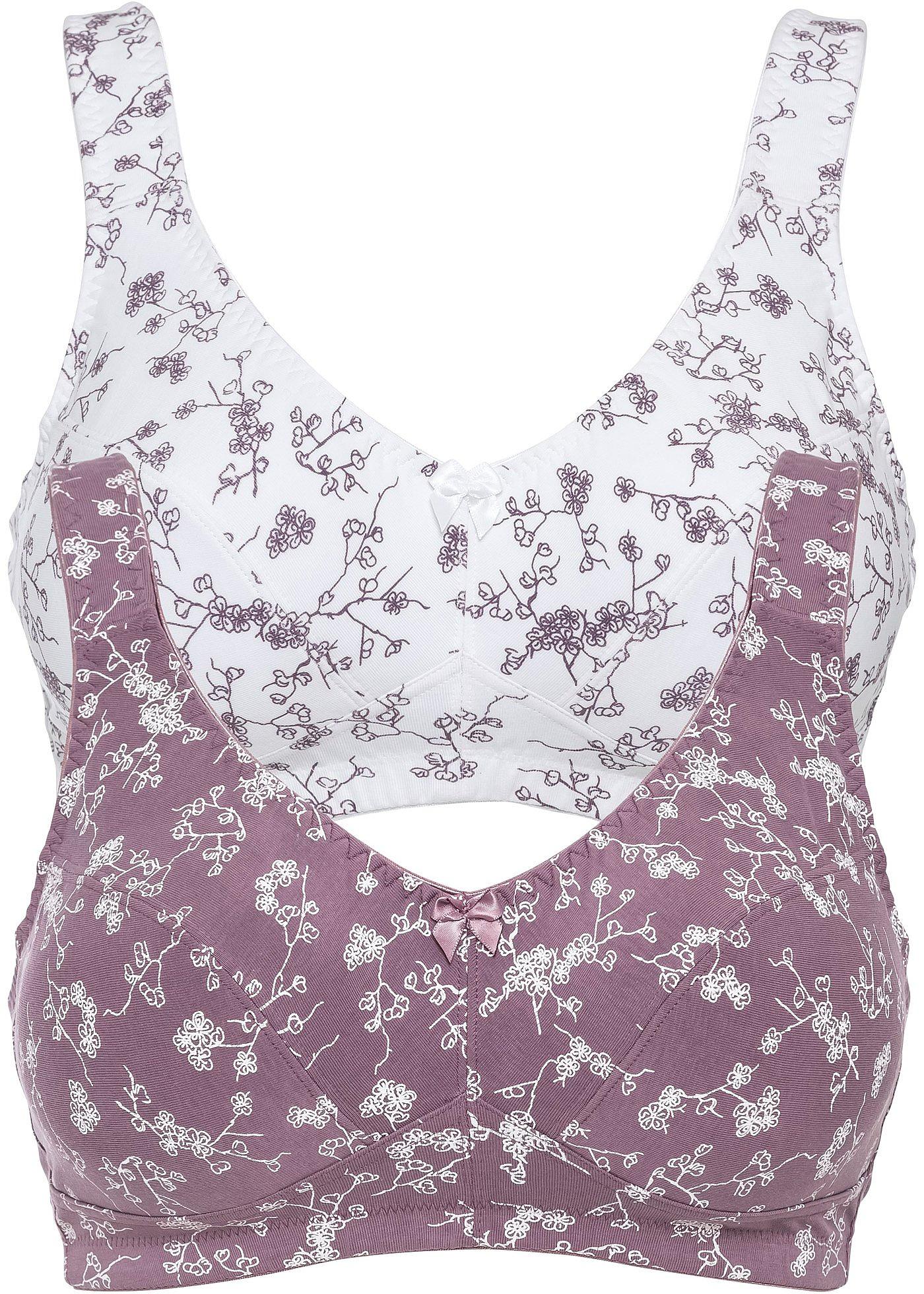 Lot de 2 soutiens-gorge sans armatures avec coton bio