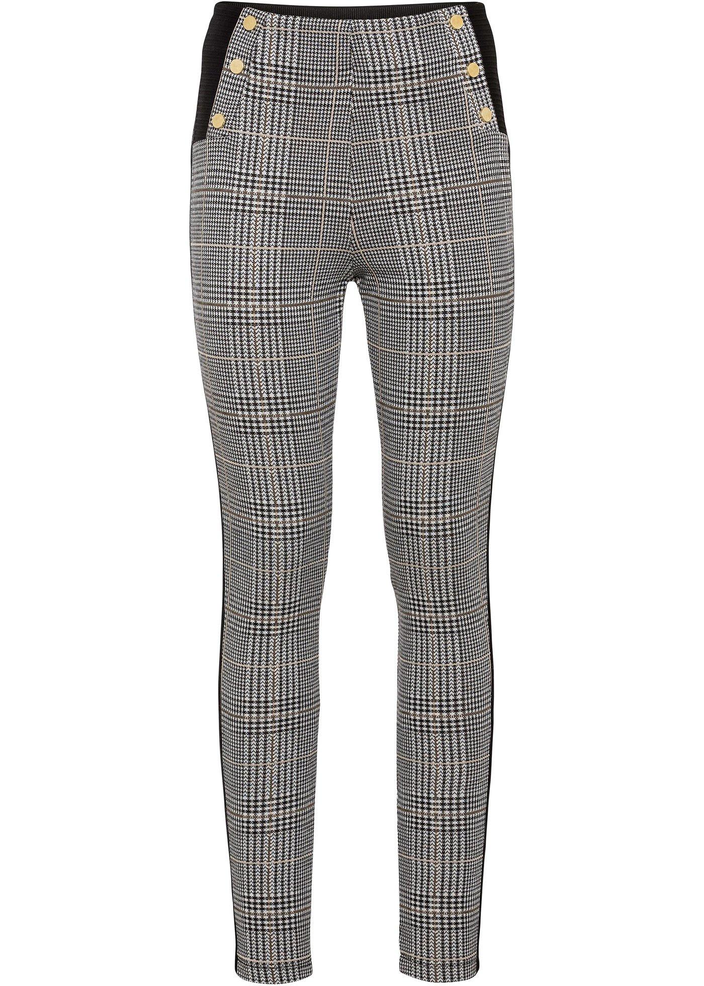 Pantalon extensible à galon rayure