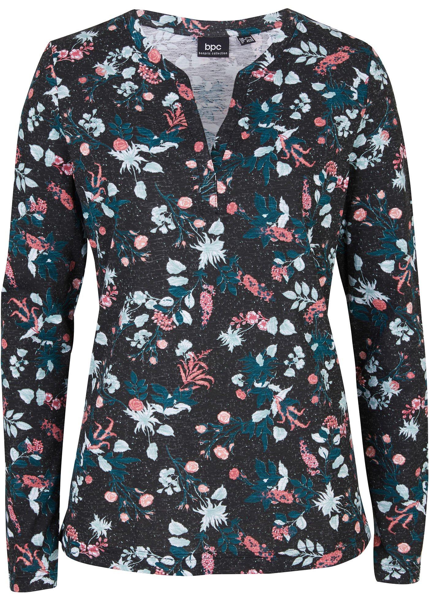 T-shirt manches longues coton à imprimé