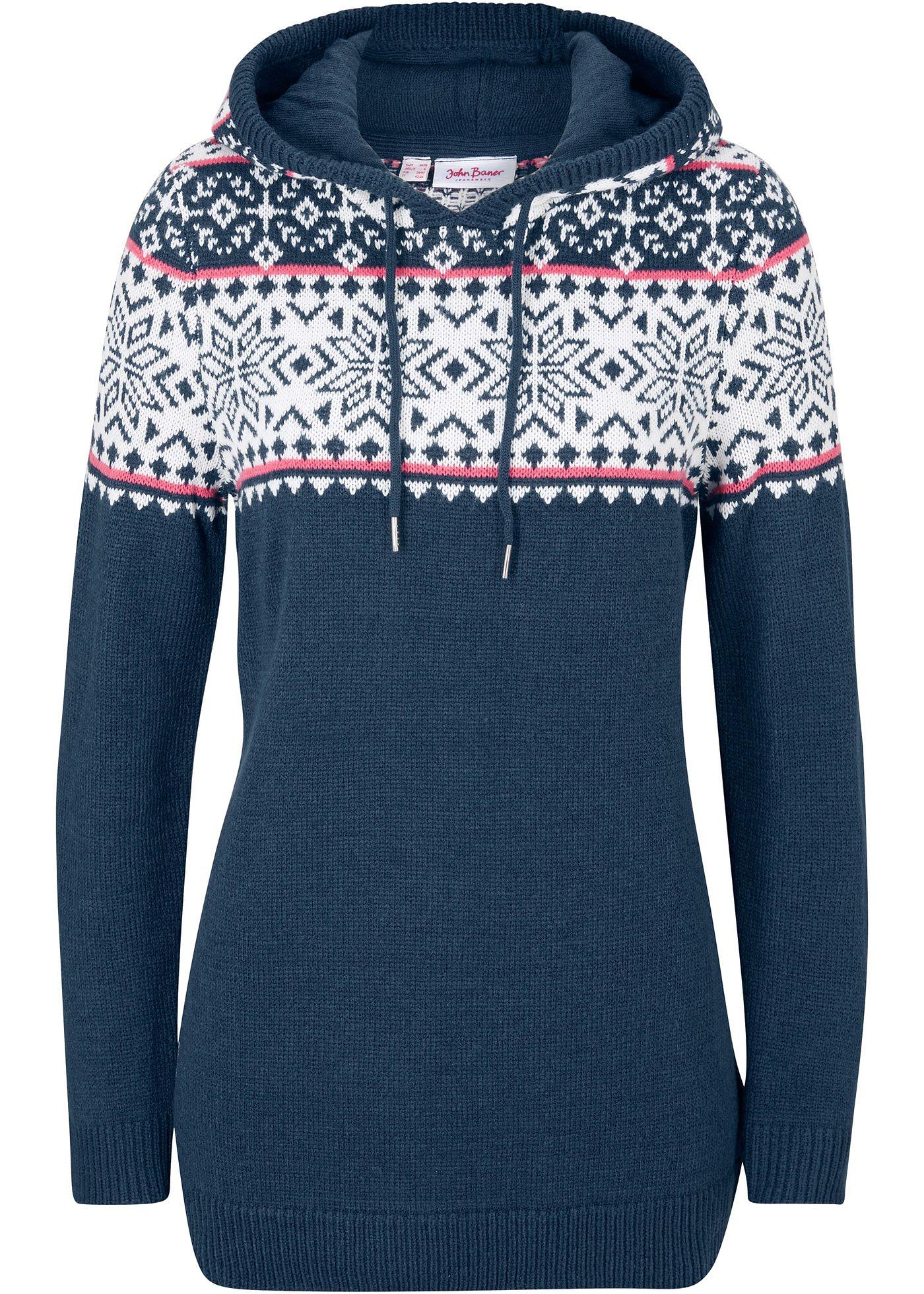 Pull en maille à capuche
