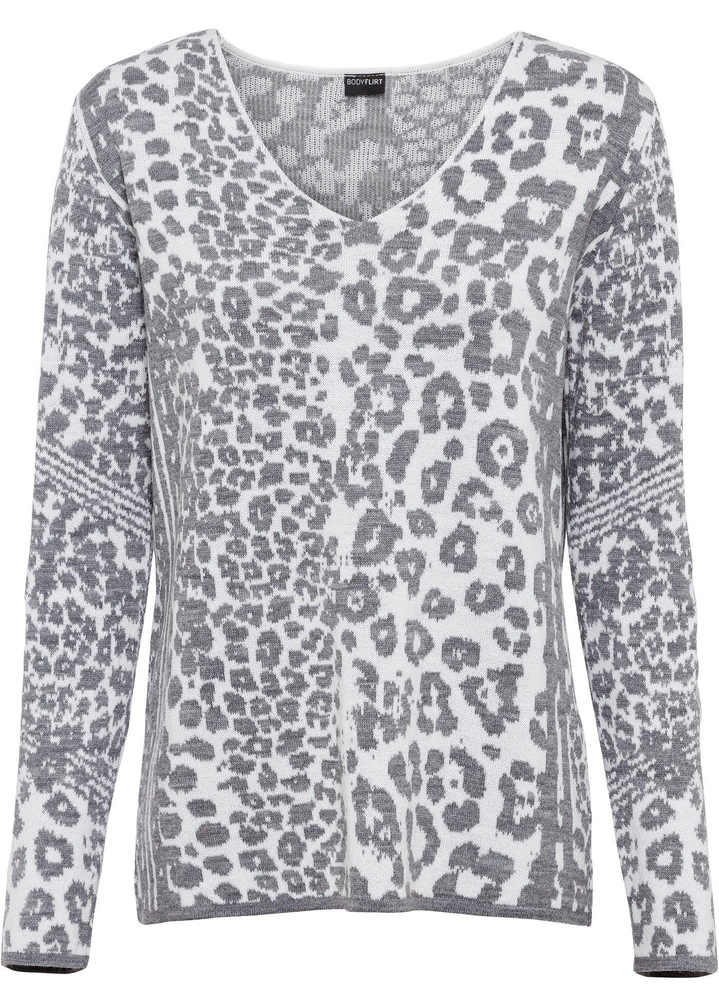 Pull à imprimé, manches longues