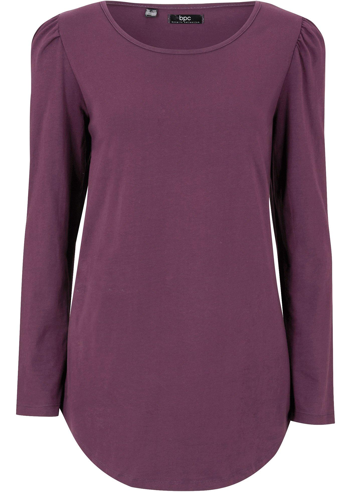 T-shirt manches longues à manches légèrement bouffantes