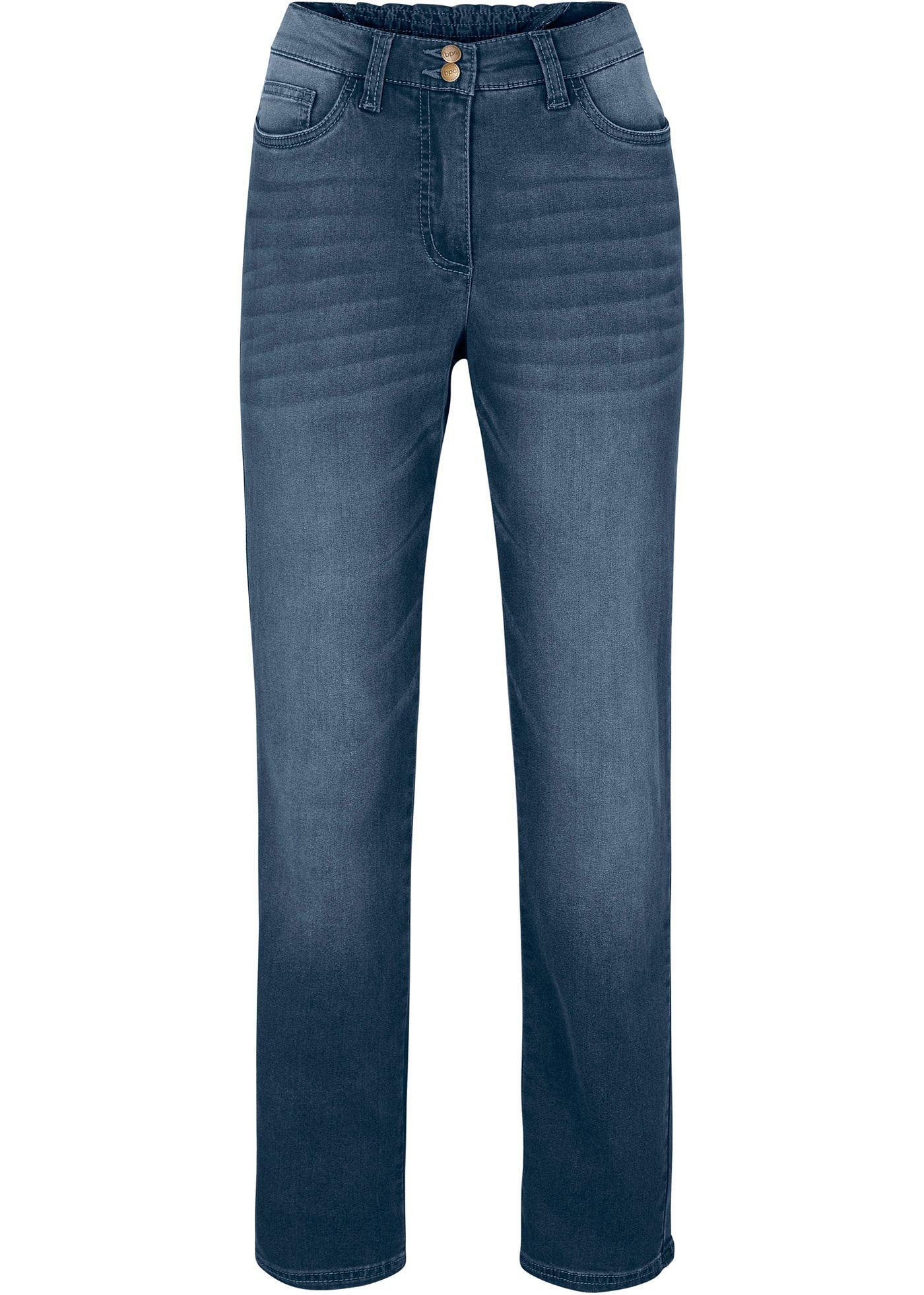 Image de Jean thermo avec effet push-up et taille confortable, Straight