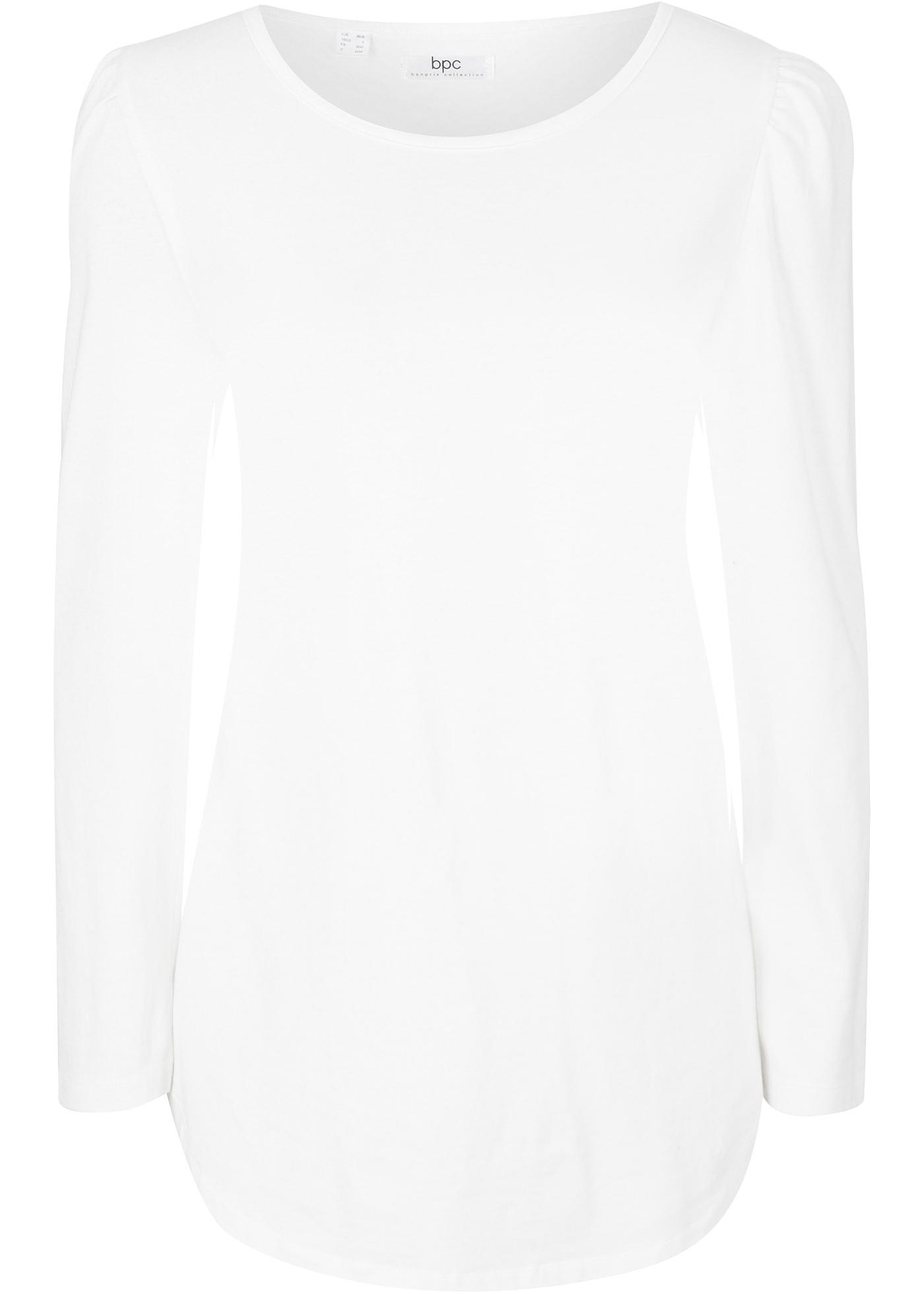 T-shirt manches longues à manches légèrement bouffantes