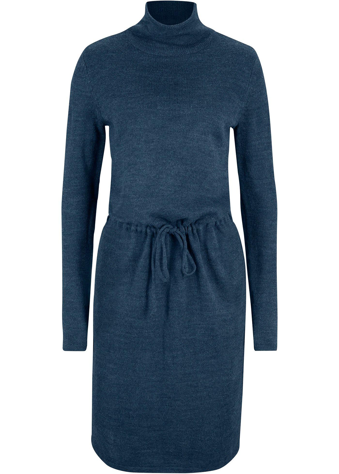 Robe en maille à col haut