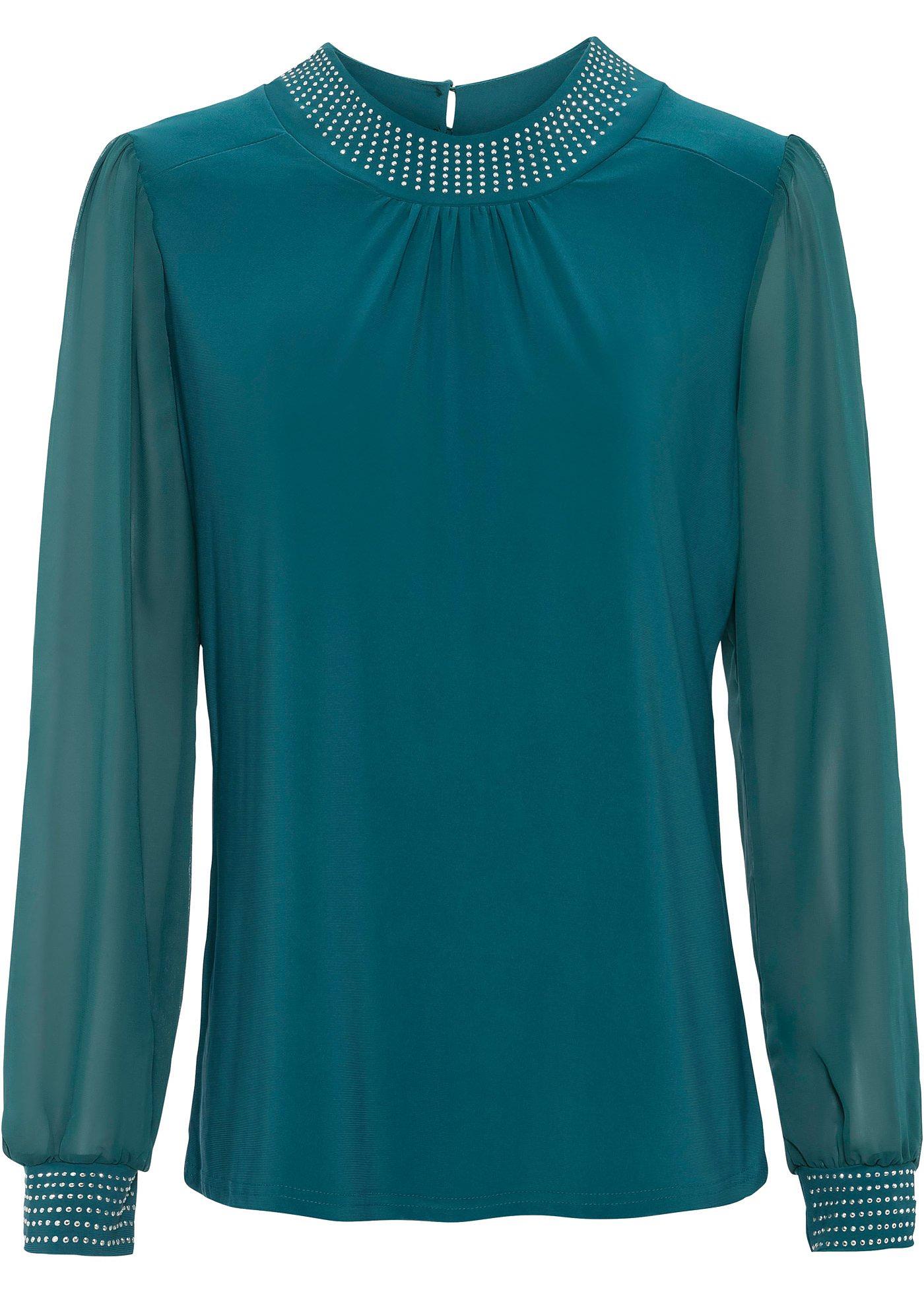 T-shirt blouse avec petits strass