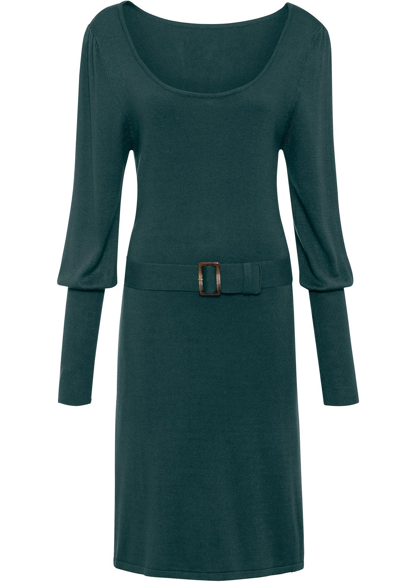 Robe en maille avec ceinture