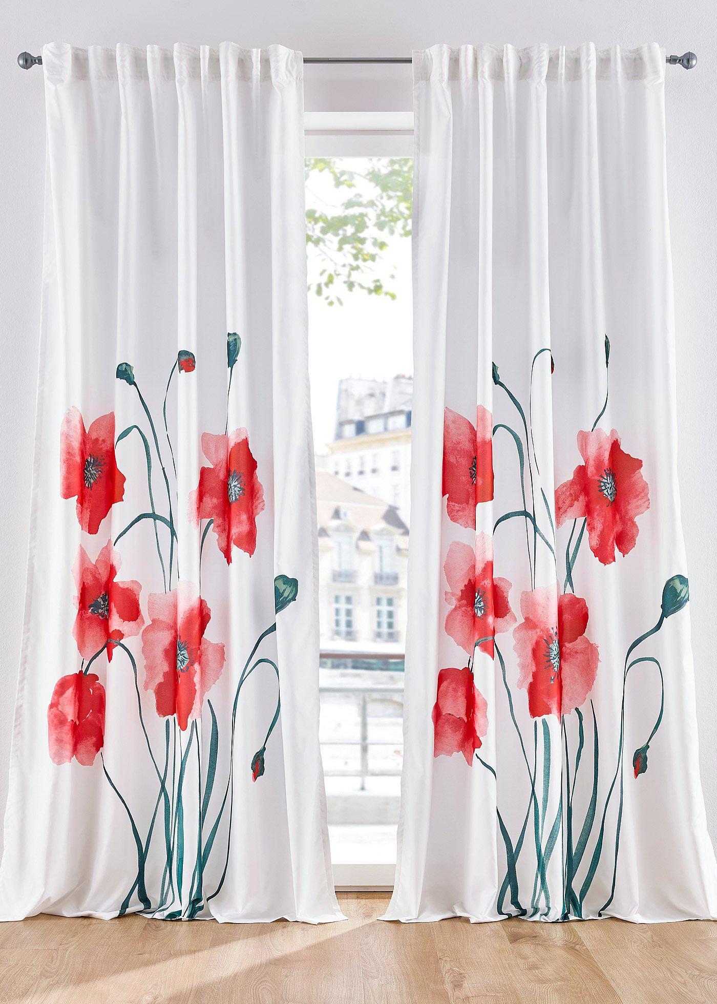 Panneau microfibre à imprimé coquelicots