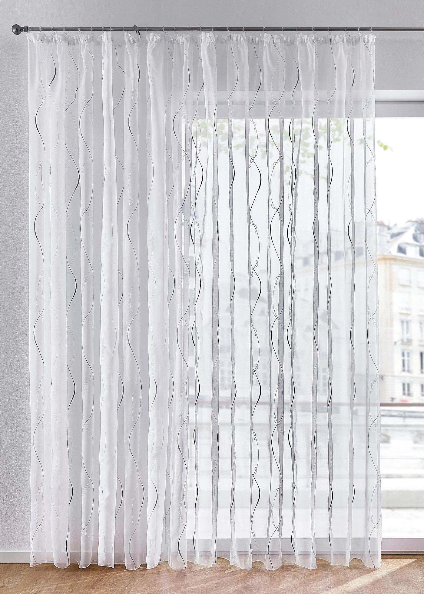 Voilage transparent à broderie