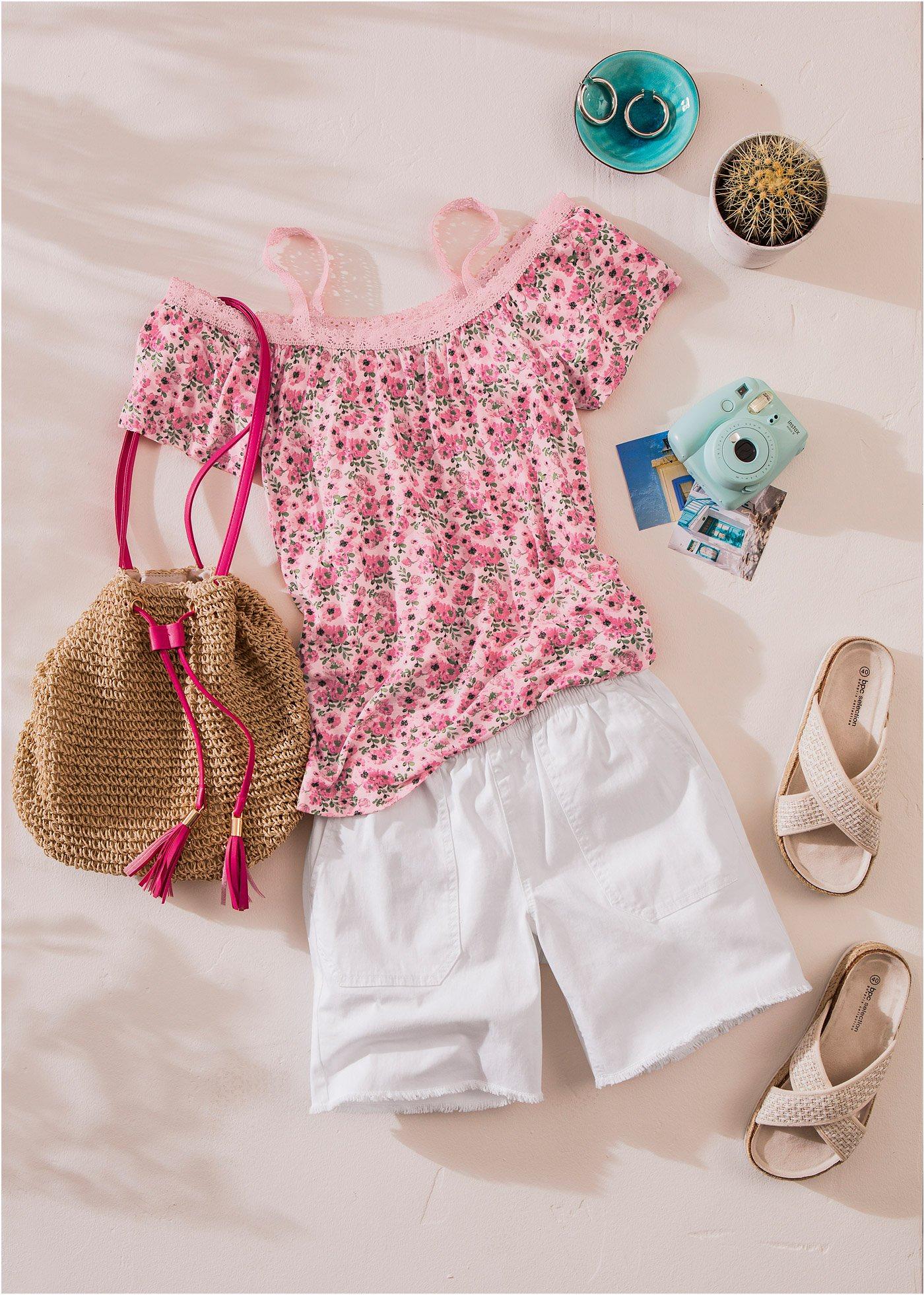 T-shirt à épaules dénudées