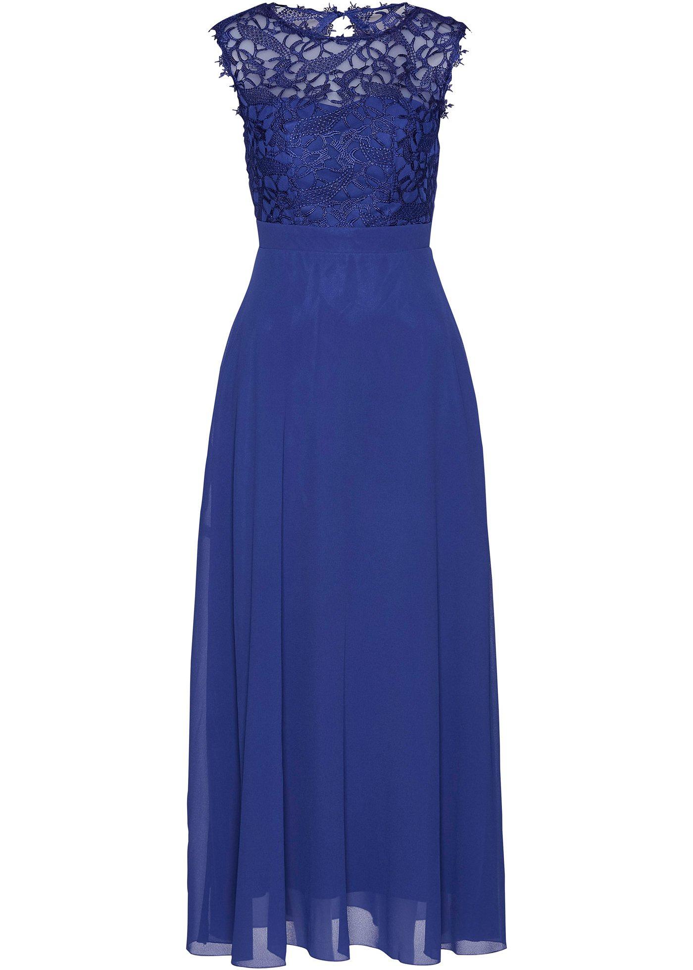 Robe longue de soirée à dentelle