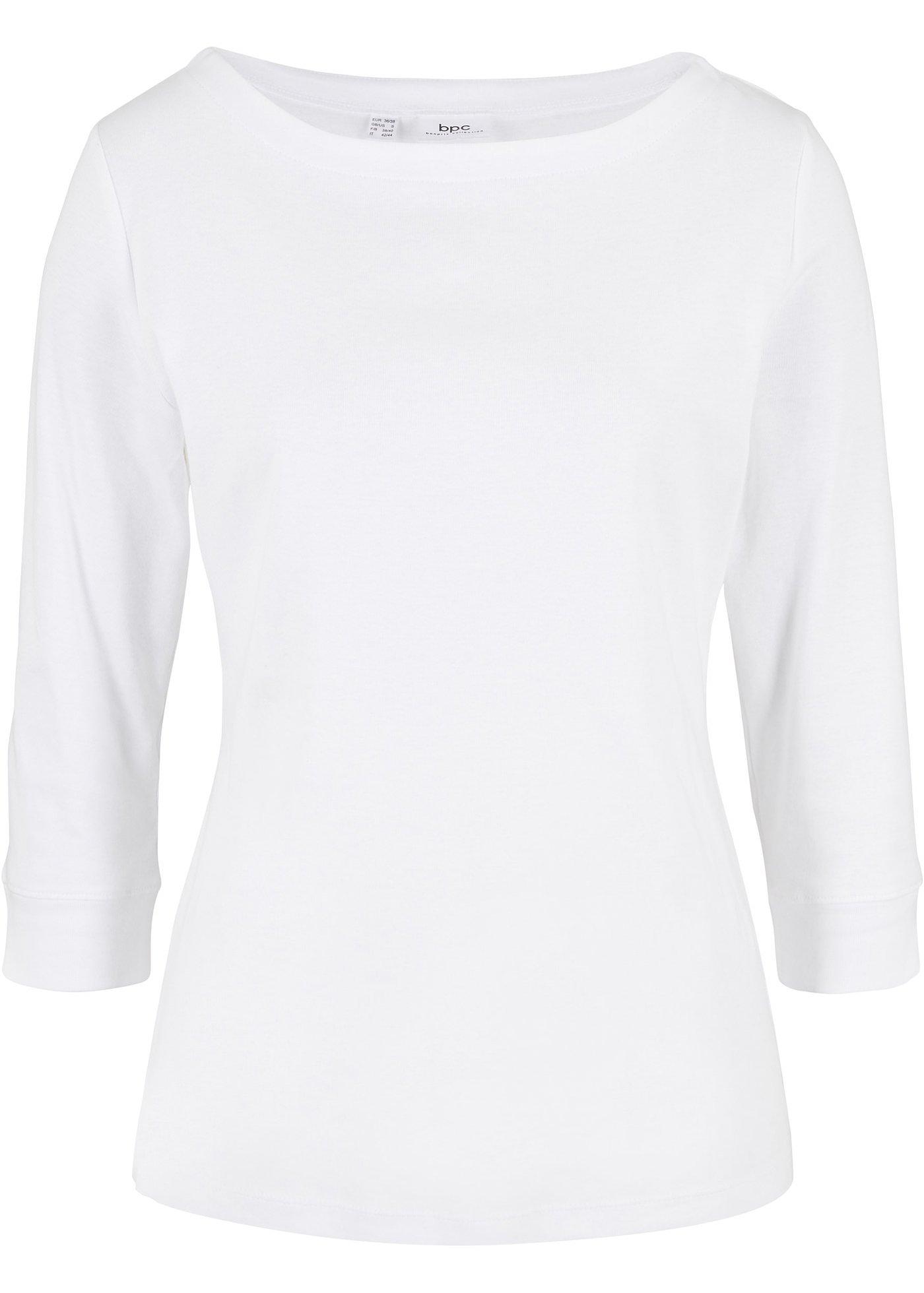 T-shirt extensible à encolure bateau