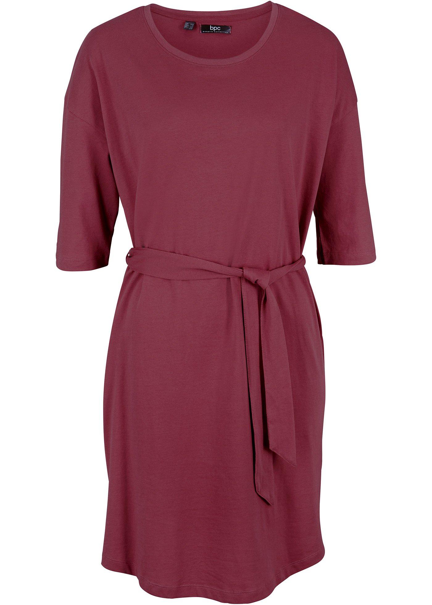 Robe oversize en coton, manches courtes