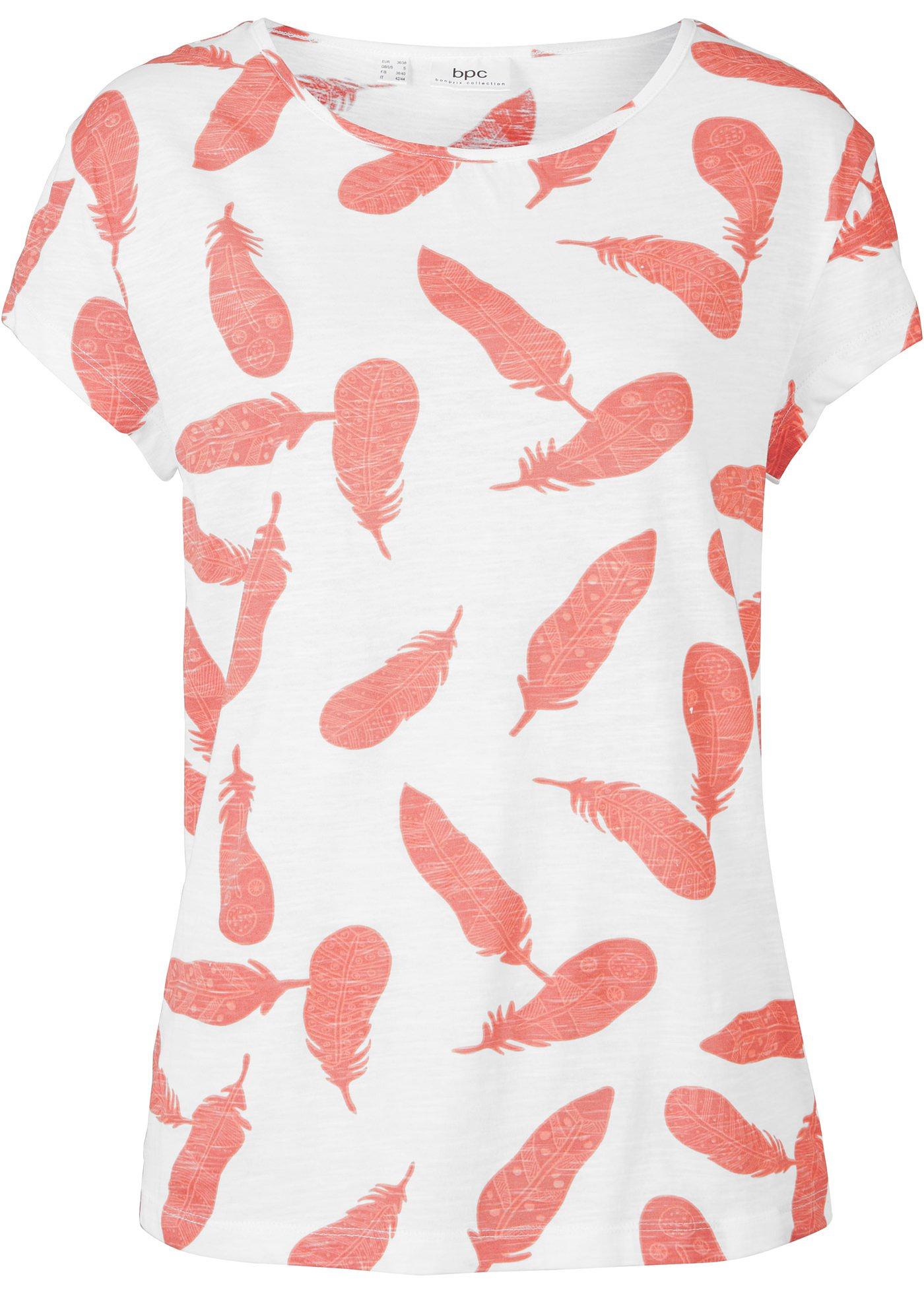 T-shirt à imprimé feuille