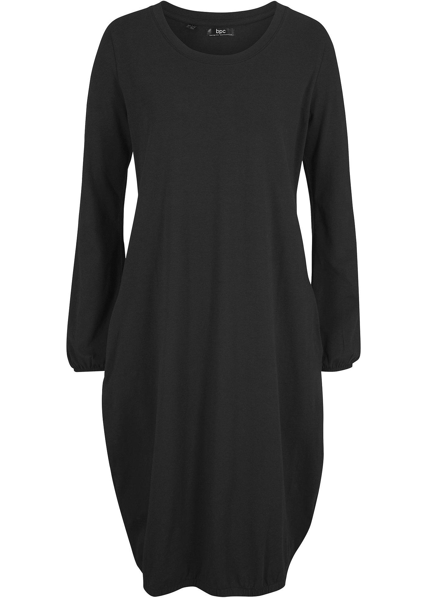 Robe en jersey avec base élastiquée, manches longues